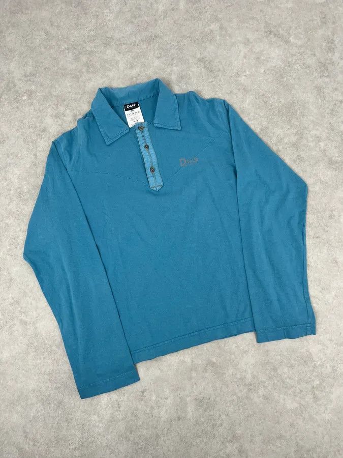 Dolce & Gabbana AW2004 Dolce & Gabbana Eagle Blue Polo Longsleeves Size US S / EU 44-46 / 1 - 4 Thumbnail