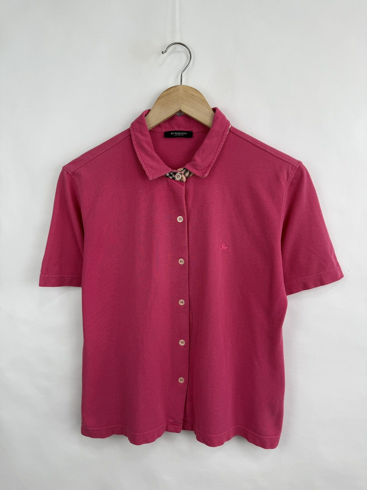 Burberry 🇬🇧 Burberry London Nova Check Polo Shirt Y2K Rare Retro Size S / US 4 / IT 40 - 3 Thumbnail