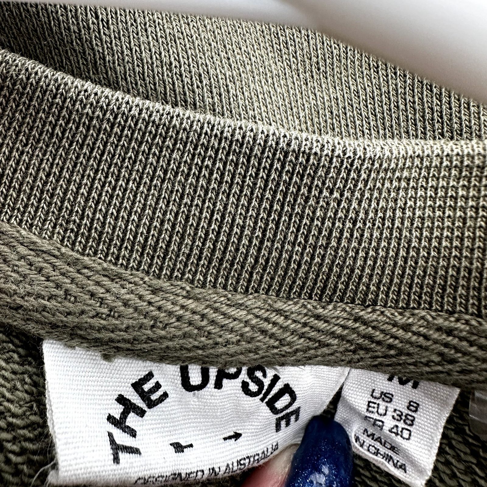 The Upside The Upside Asymmetrical Pullover Sweatshirt Raglan Olive 8 Size M / US 6-8 / IT 42-44 - 2 Thumbnail