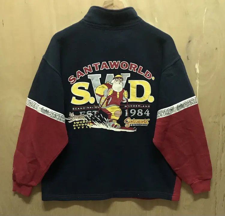 Vintage Vintage Santaworld Halfzipper Sweatshirts Size US L / EU 52-54 / 3 - 2 Thumbnail