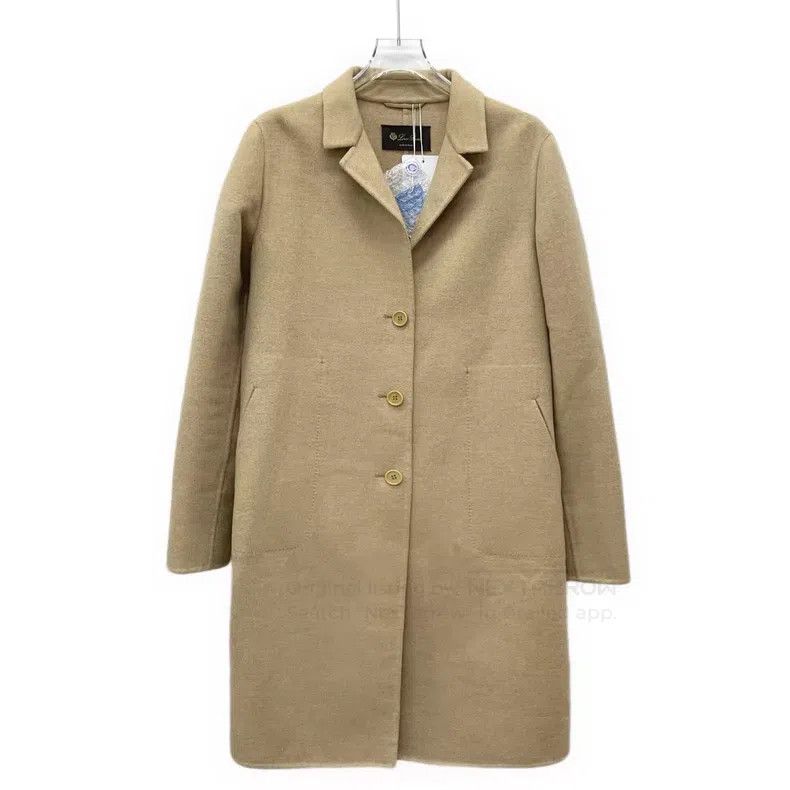 Loro Piana Loro Piana Brown cashmere lapel single-breasted long-sleev Size S / US 4 / IT 40 - 1 Thumbnail