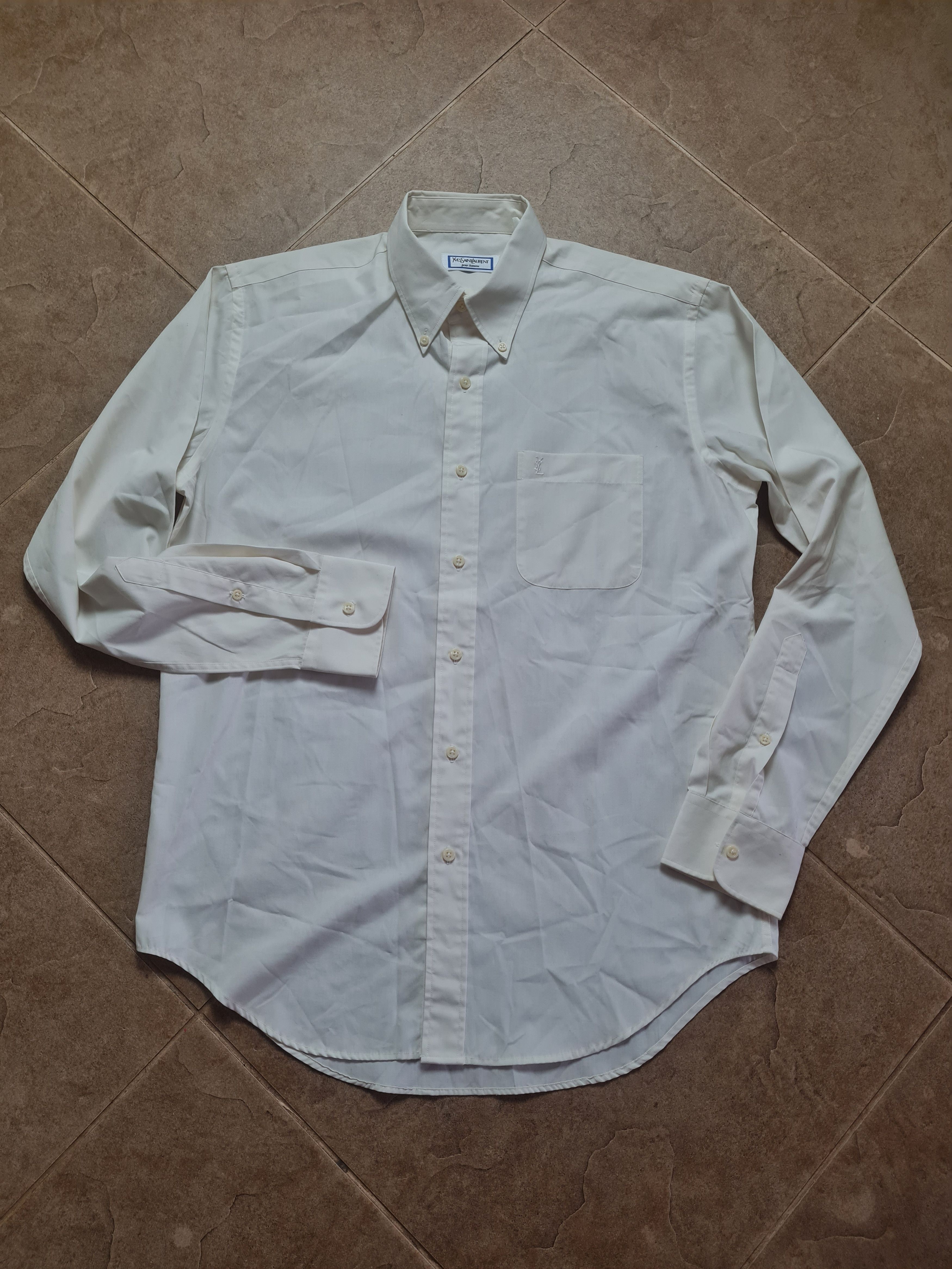 Yves Saint Laurent Vintage YSL Shirt Cotton Yves Saint Laurent Shirtsleeve 90s Size US M / EU 48-50 / 2 - 25 Thumbnail
