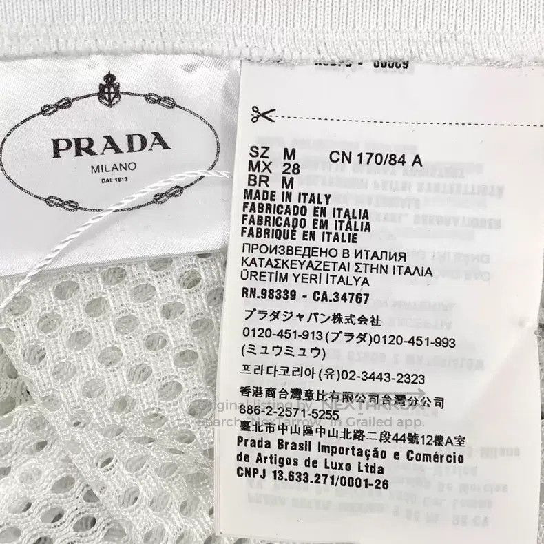 Prada Prada White logo red label lapel semi-zipper short sleeve Size US M / EU 48-50 / 2 - 7 Thumbnail