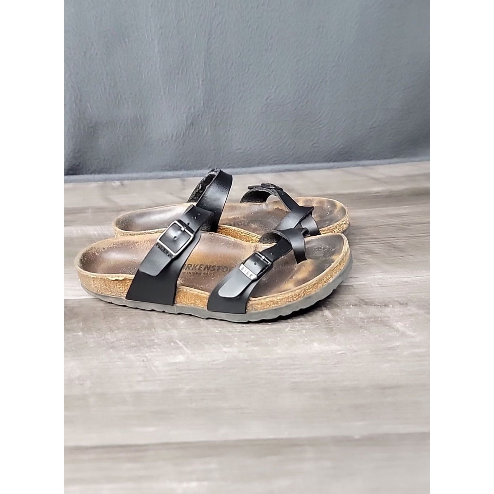 Birkenstock Birkenstock Sandals Womens 38 L7 M5 Buckle Strap Leather Brown 245 Size US 7 / IT 37 - 5 Thumbnail