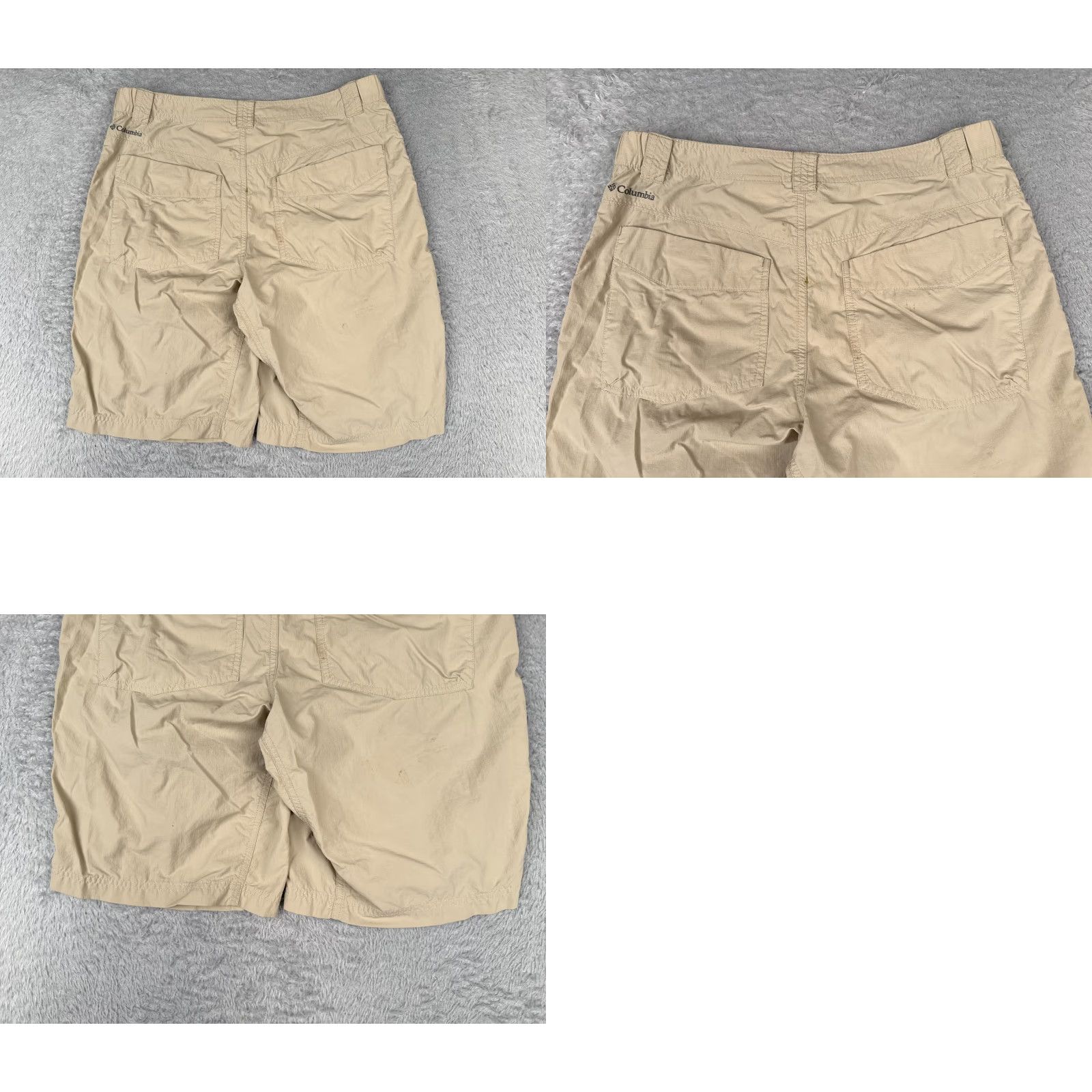 Vintage Columbia Mens Cargo Shorts 32 Beige Nylon Cotton 100% Nylon Hike Camp Hiking Fishing 32x10 Casual Pockets Logo Zip Waist 32 Size US 32 / EU 48 - 9 Thumbnail