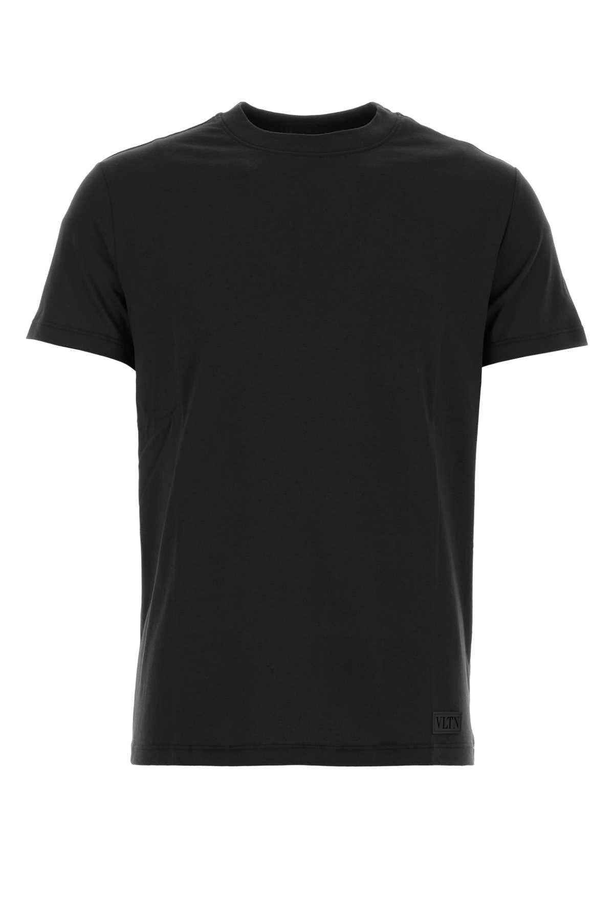 Image of Valentino Garavani Black Cotton T-Shirt, Men's (Size XL)