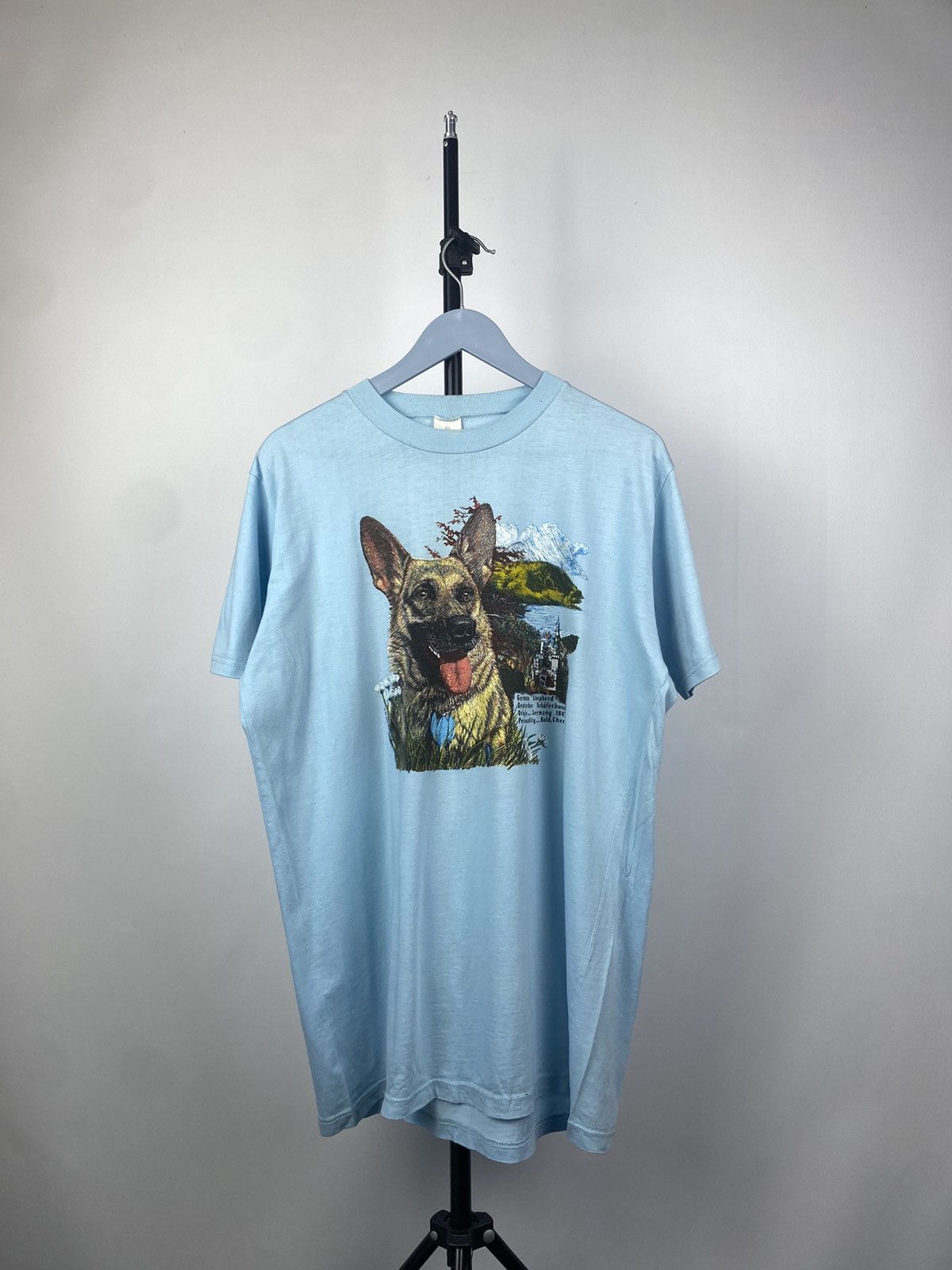 Vintage Vintage 1987 Animal German Shepard Dog logo T Shirt Size US L / EU 52-54 / 3 - 1 Thumbnail