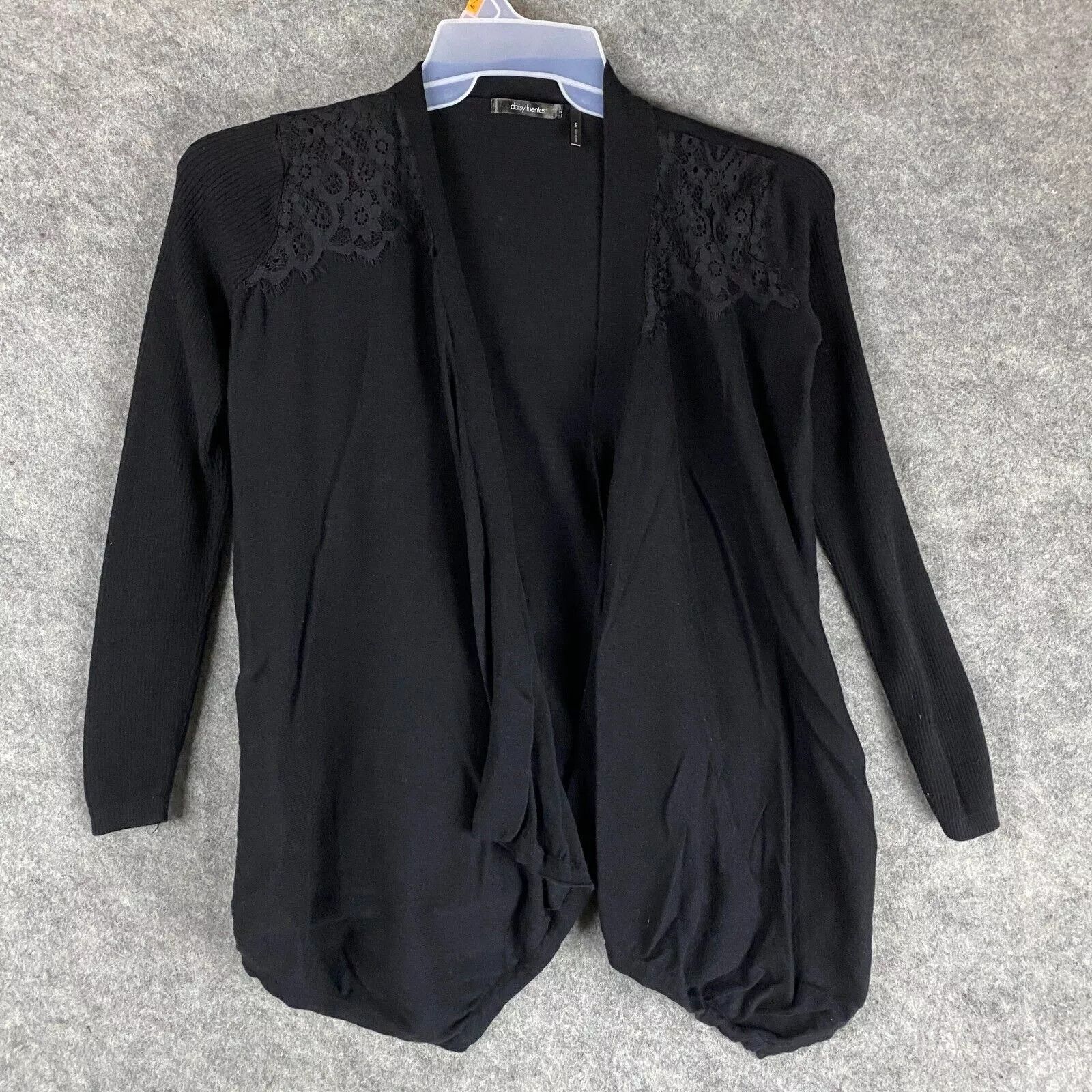Other Daisy Fuentes Cardigan Small Women's Cotton Blend Black S Size S / US 4 / IT 40 - 1 Thumbnail