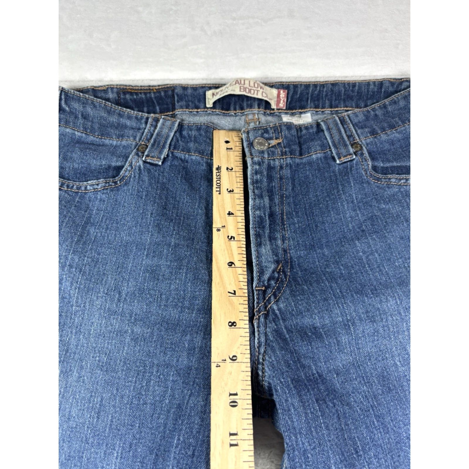 Levi's VINTAGE Levi's Jeans 525 Women’s Size 14 M Nouveau Low Boot Cut Blue Denim 1990s Women Size 36" / US 14 / IT 50 - 3 Thumbnail