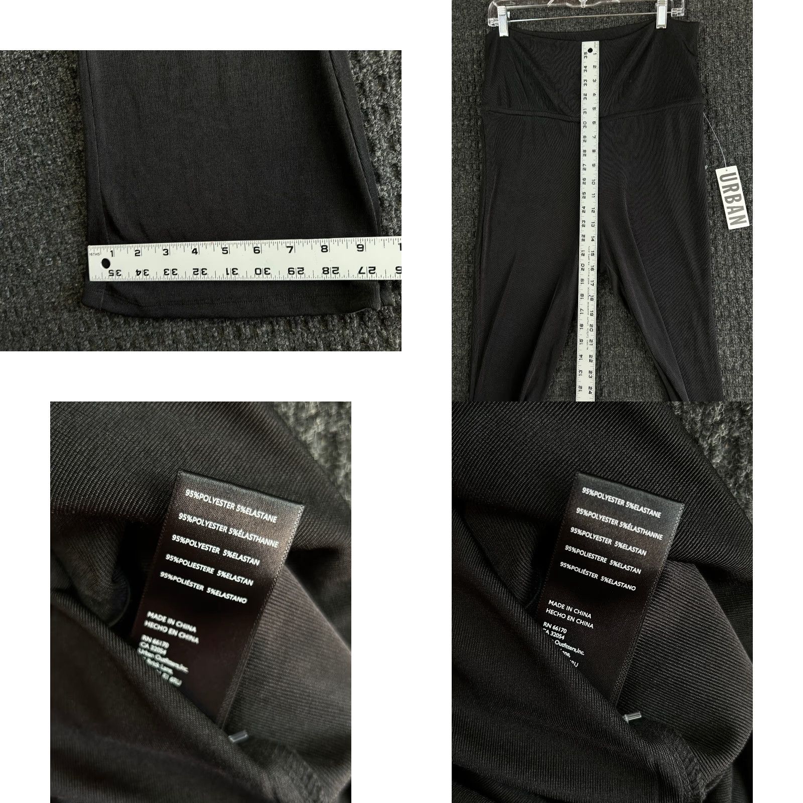 Urban Outfitters Urban Outfitters High Waisted Flare Boot Cut Leggings Pants L Black NEW Womens Regular Pant Size 36" / US 14 / IT 50 - 8 Thumbnail