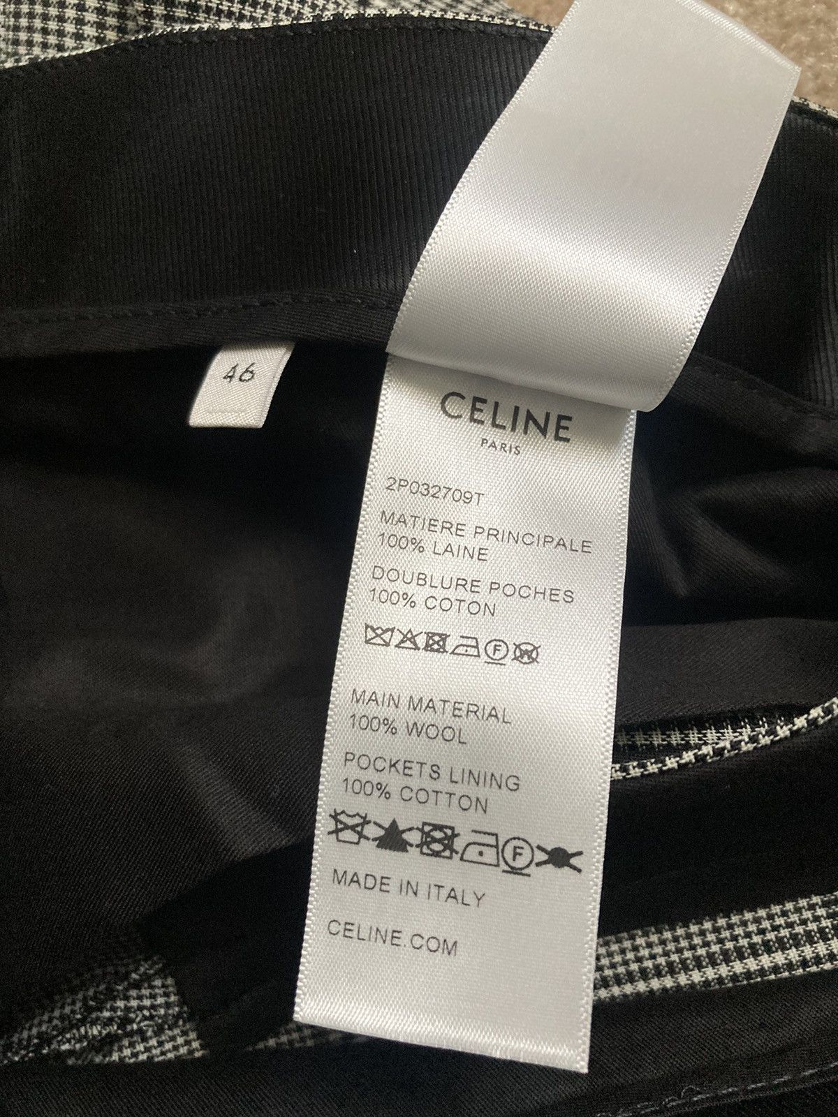 Celine × Hedi Slimane New SS23 Celine Prince of Wales Plaid Pattern Flare 2023 90s Size US 30 / EU 46 - 7 Thumbnail