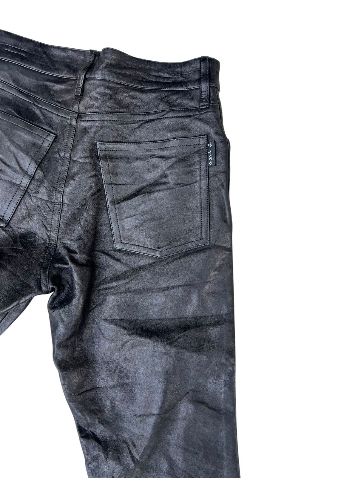 agnes b. VTG Agnes B. Homme Paris France Napa Sheepskin Leather Jeans Size US 28 / EU 44 - 18 Thumbnail