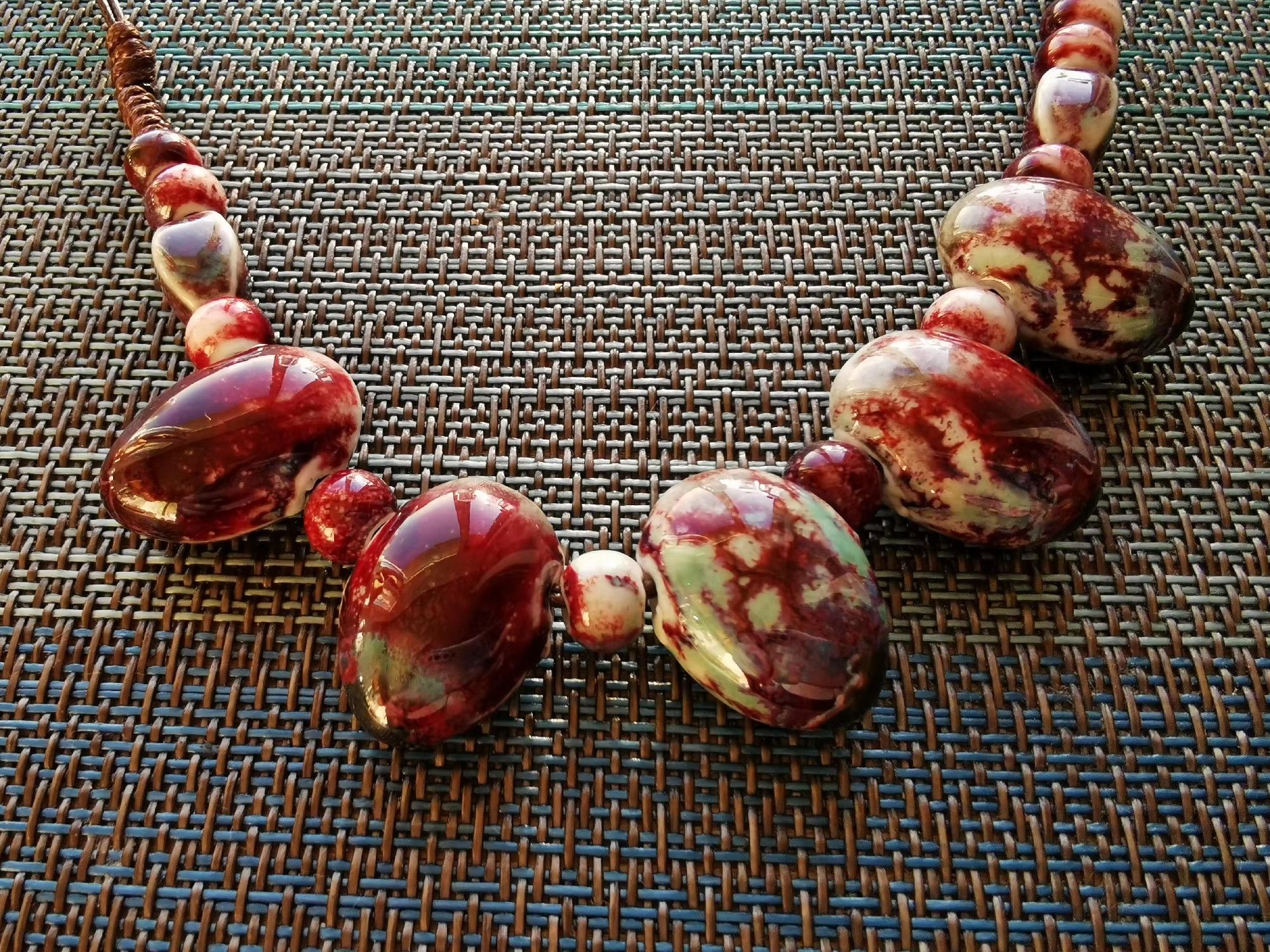 Handmade Cobblestone Pendant Necklace Handmade Jewelry Gift For Her Size ONE SIZE - 2 Thumbnail