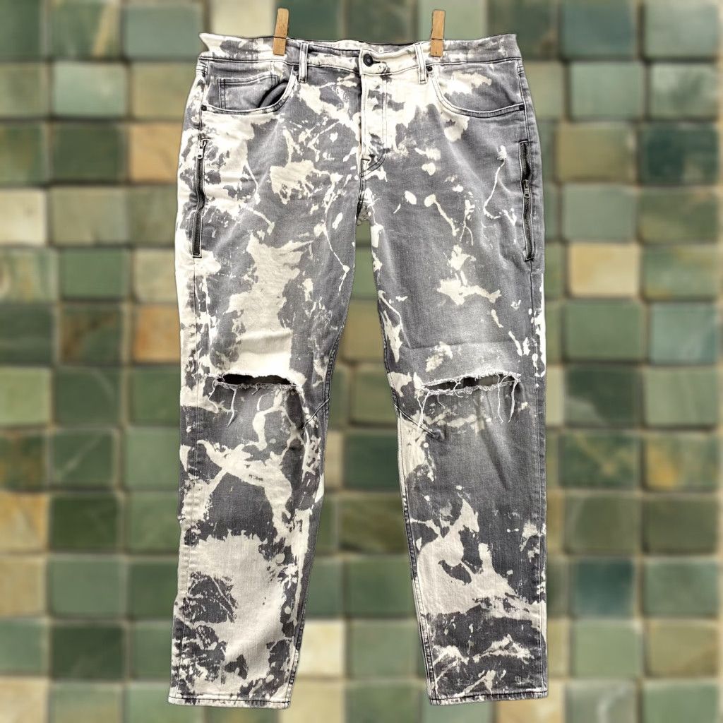 Hudson Hudson Jeans Men 40x30 Tie Dye Bleach Distressed Straight Grunge Streetwear Skater Denim Pant XS? Size US 40 / EU 56 - 1 Thumbnail