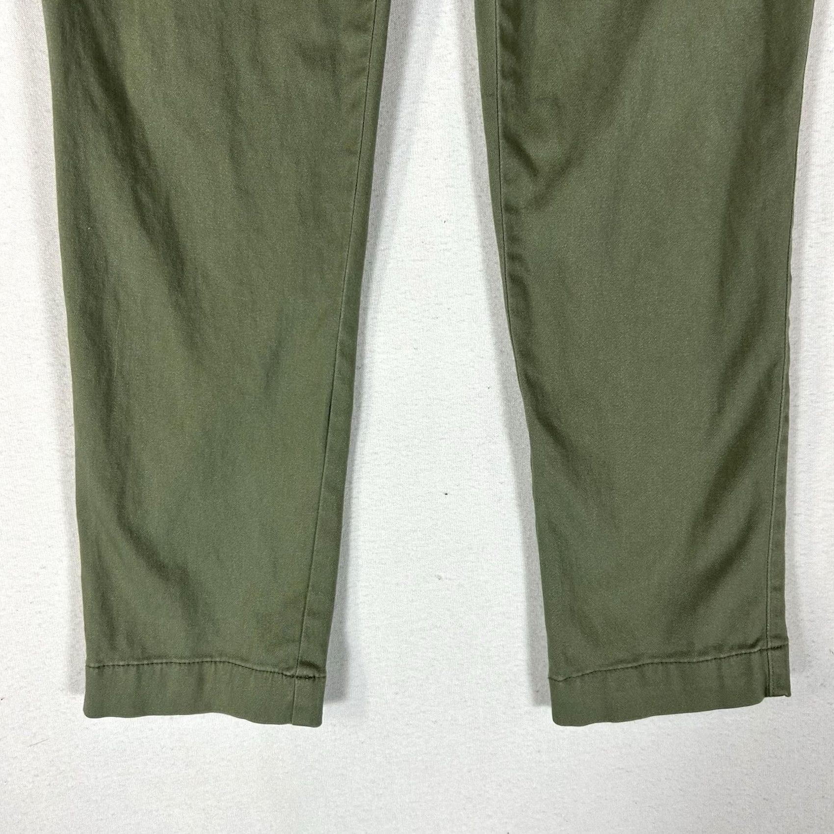 Banana Republic Banana Republic City Chino Pants Womens 4 Green Cropped Workwear Stretch Casual Size 27" / US 4 / IT 40 - 3 Thumbnail