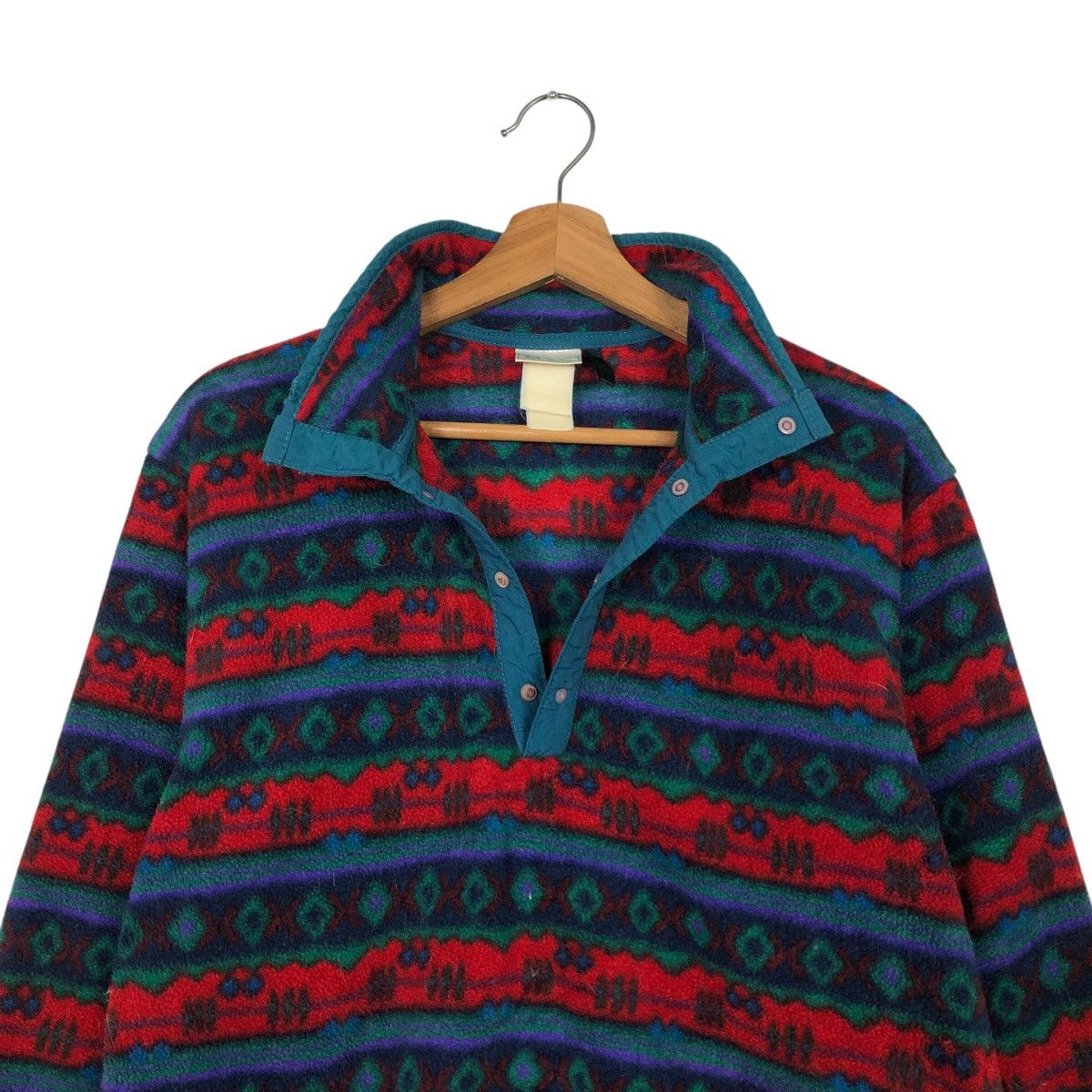 Japanese Brand 📌Vintage Fleece Jacket L.L.Bean Navajo Native Aztec Design Size US M / EU 48-50 / 2 - 10 Thumbnail