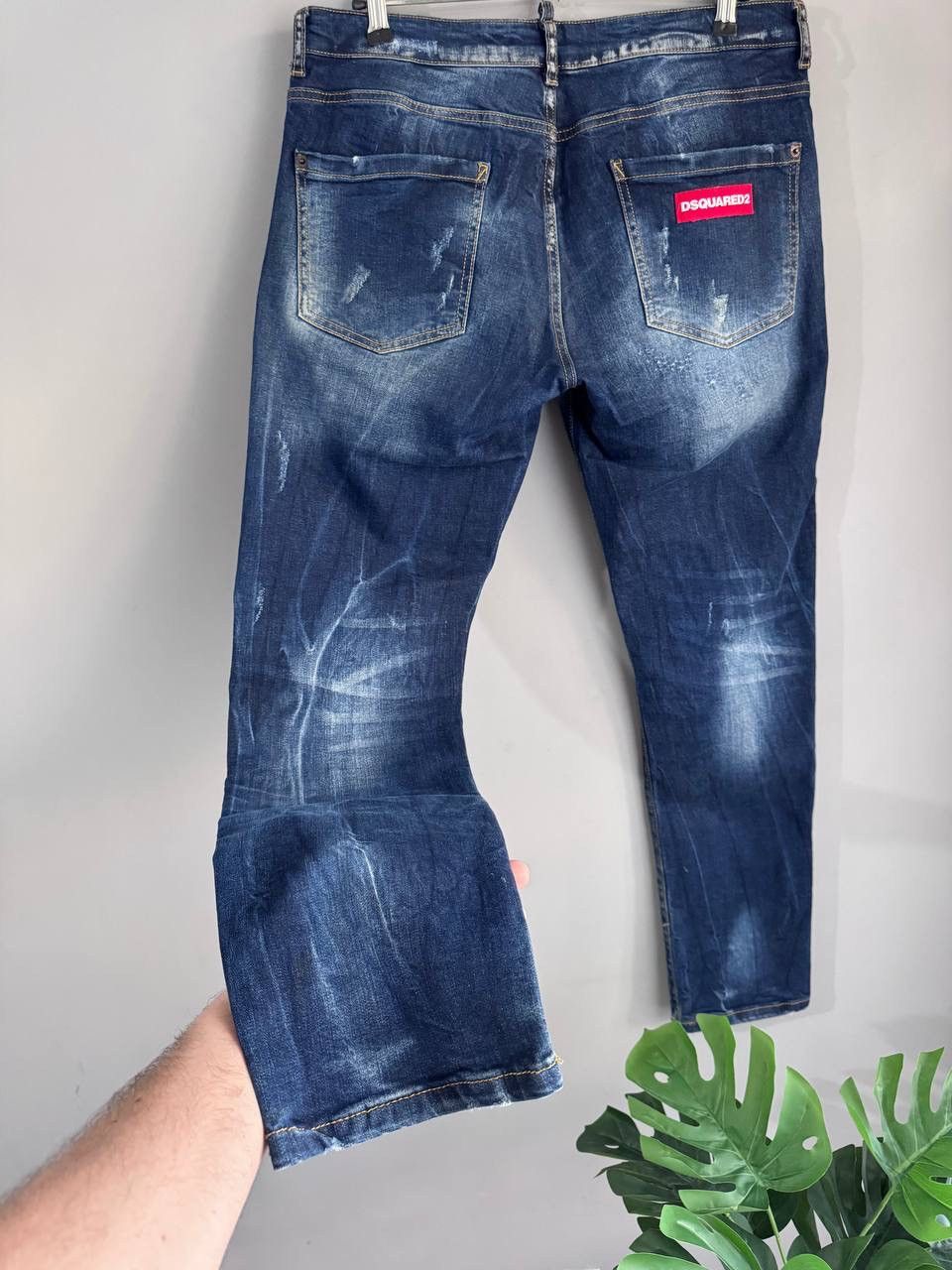 Dsquared2 Dsquared2 Blue Distressed Men's Slim Jeans Size 54 / W35 L32 Size US 35 - 14 Thumbnail