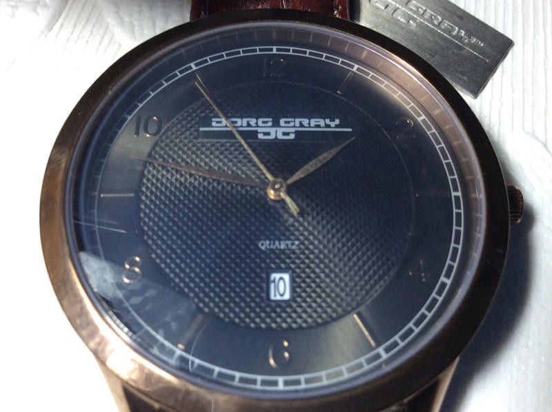 Designer Jorge Gray men's brown leather strap watch Size ONE SIZE - 12 Thumbnail
