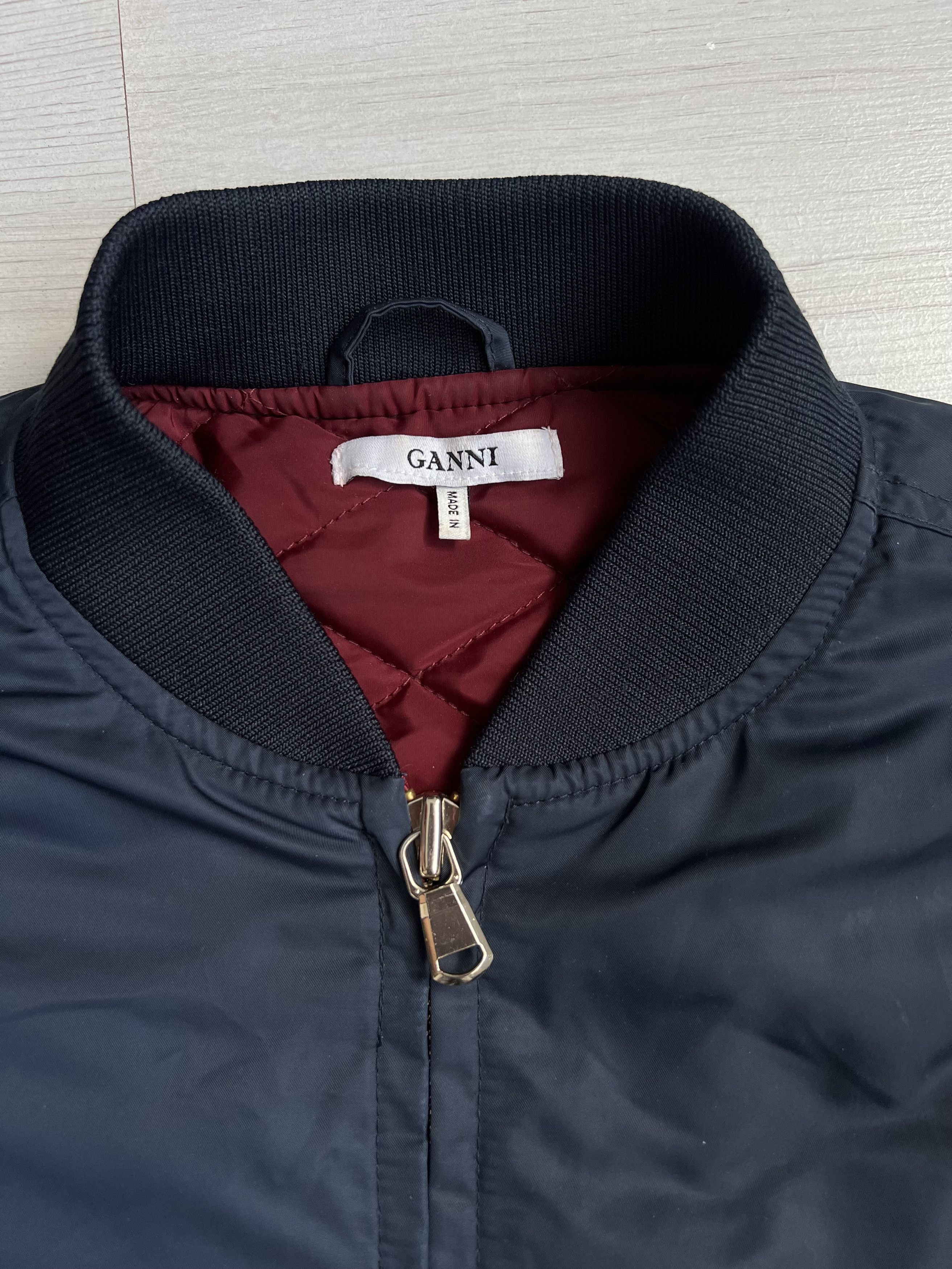 Ganni GANNI Women’s Greenwood Bomber Jacket XS Zip Up Size XS / US 0-2 / IT 36-38 - 2 Thumbnail