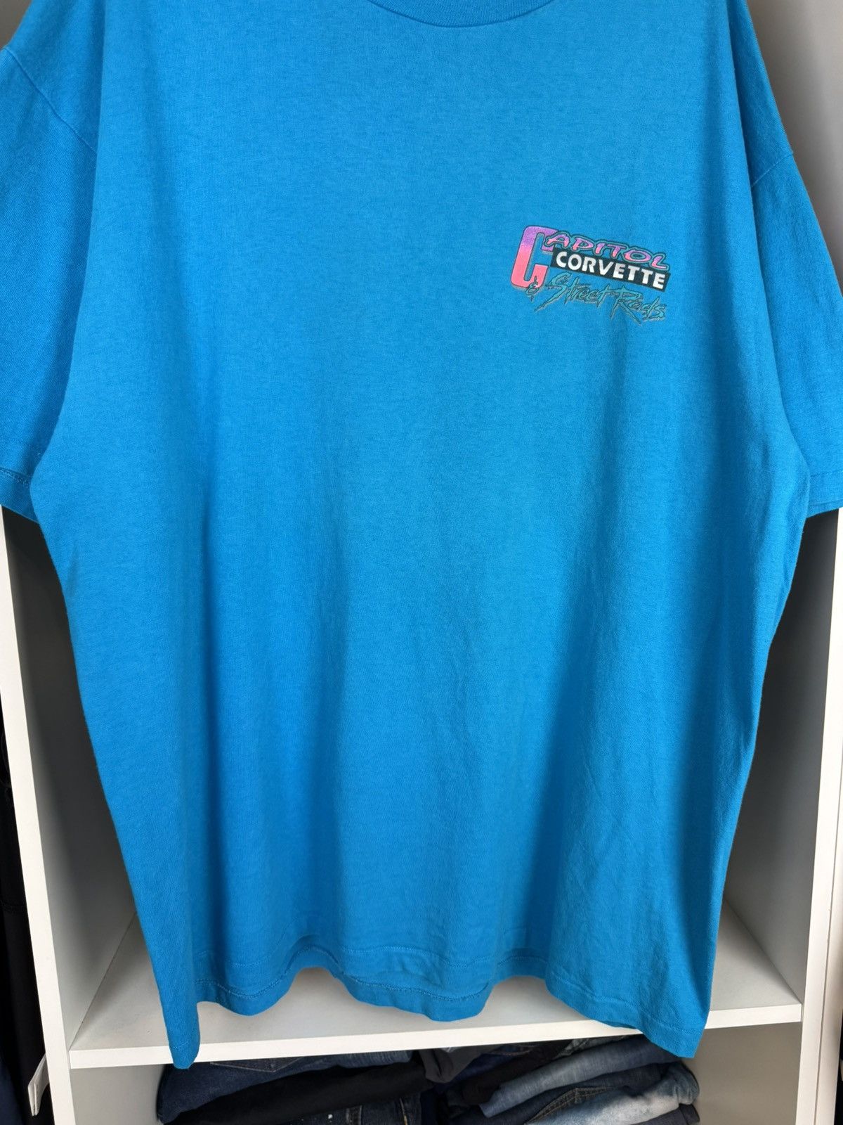 Hanes Vintage Capitol Corvette & Street Rods Single Stitch T-shirt Size US XL / EU 56 / 4 - 23 Thumbnail