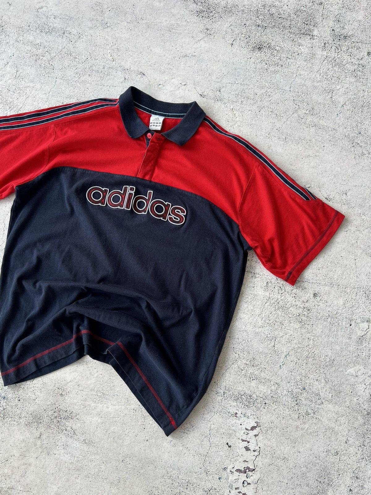 Adidas × Vintage 🩸RARE🩸Adidas Vintage Big Logo 00s T Shirt Size US L / EU 52-54 / 3 - 2 Thumbnail