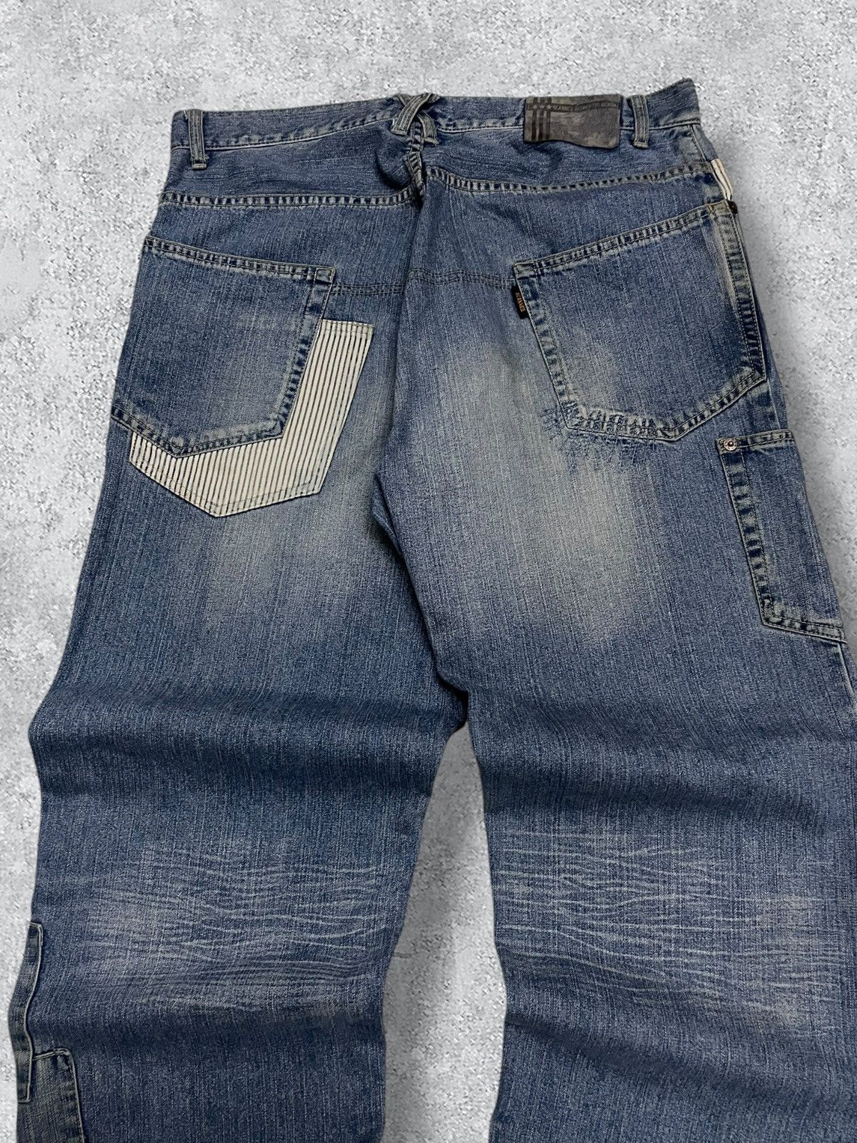 Japanese Brand Vintage 90’s Japan Scanner Unique Patch Pocket Baggy Denim Size US 33 - 10 Thumbnail