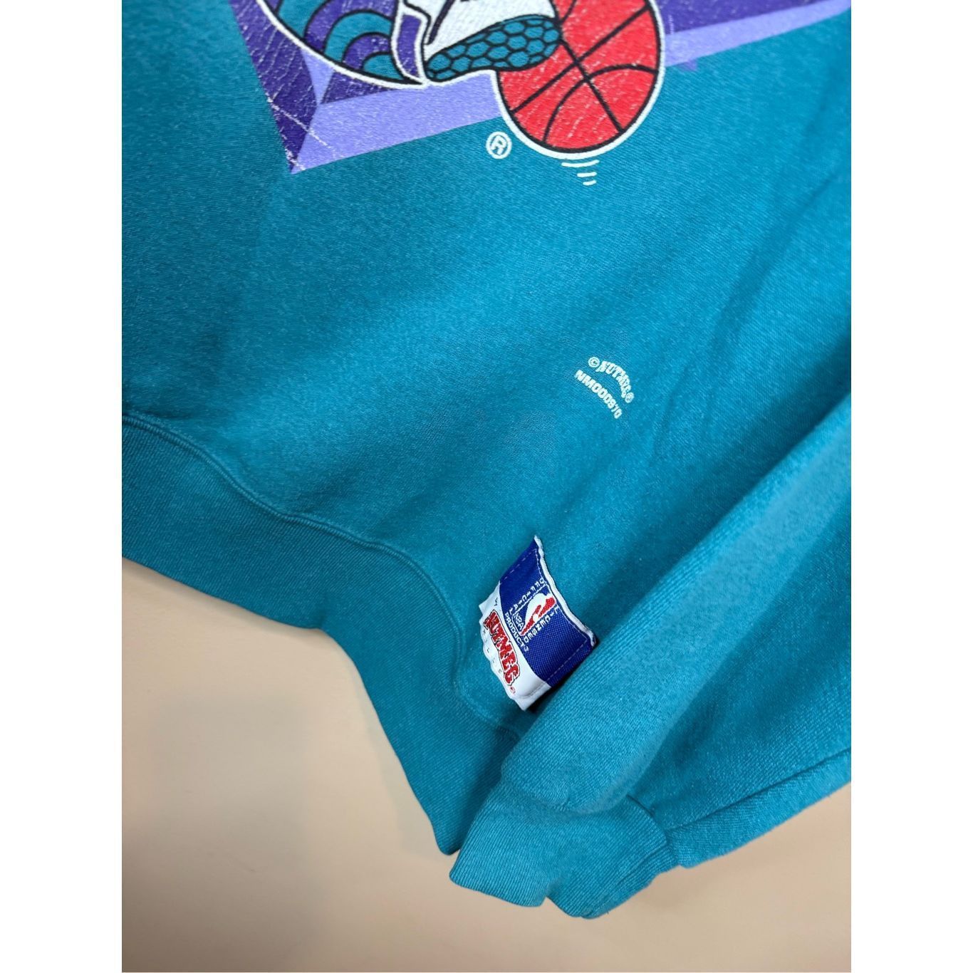 Nutmeg Size L - Vintage 1990s Charlotte Hornets Nutmeg Sweatshirt C Size US L / EU 52-54 / 3 - 2 Thumbnail