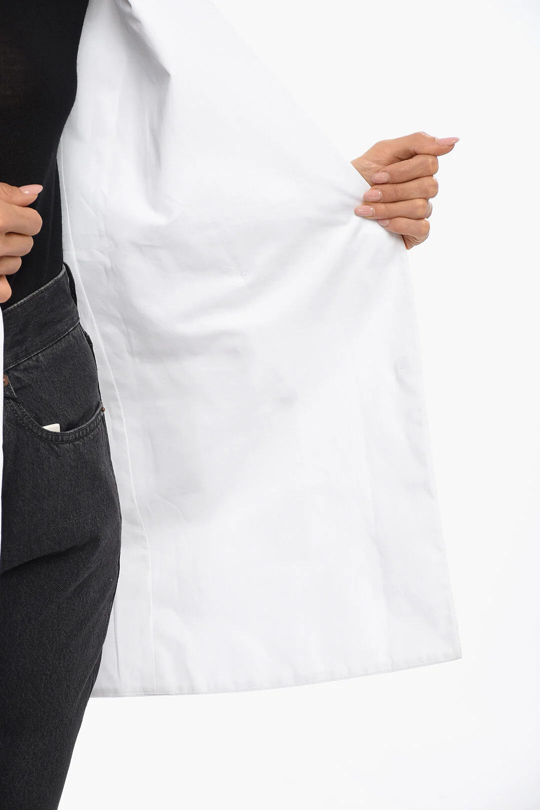 Valentino og1mm0426 Cotton Double-Breasted Blazer in White Size XS / US 0-2 / IT 36-38 - 5 Thumbnail