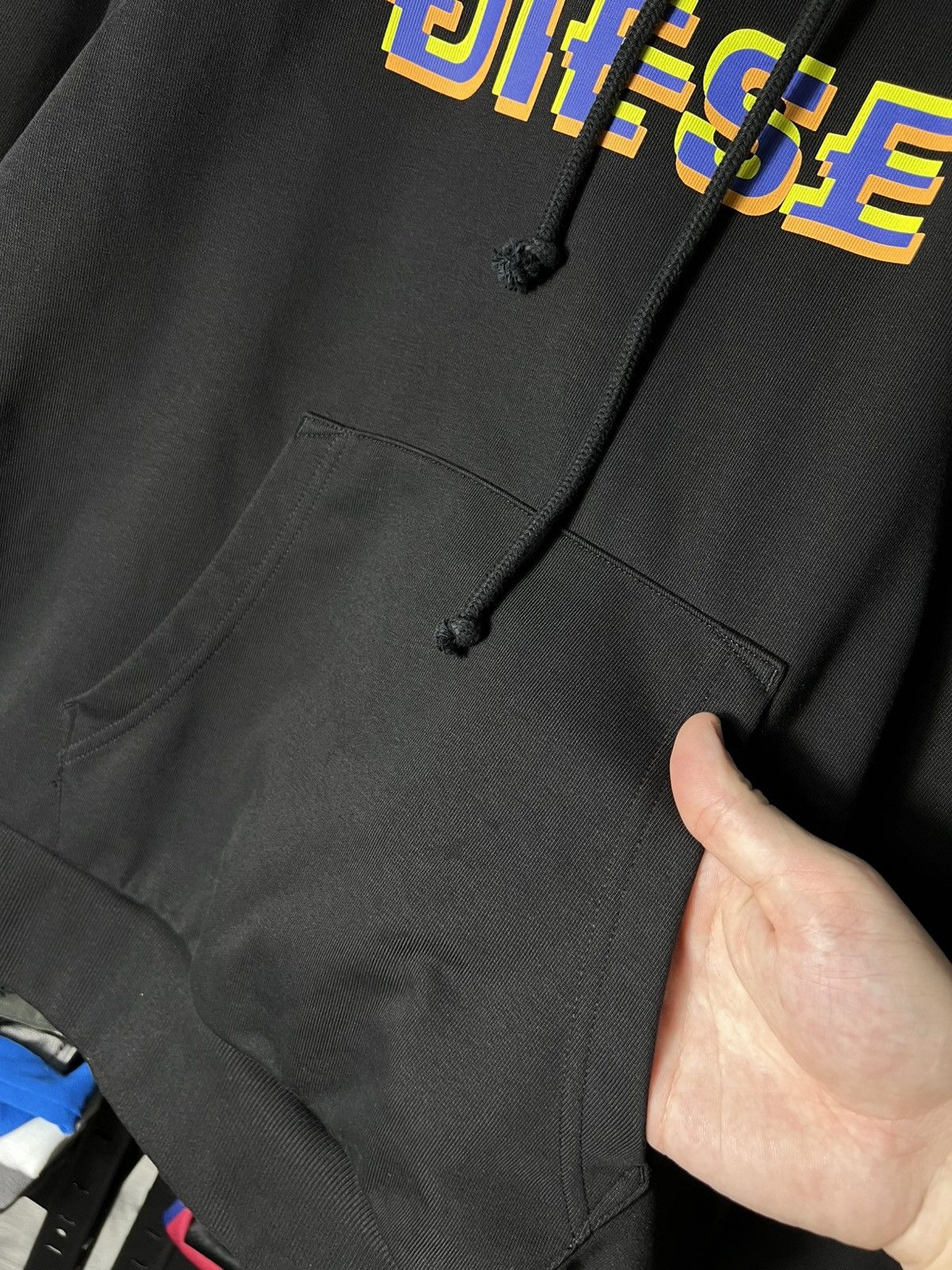 DIESEL Pixel Logo Hoodie – Black with Retro Tech Print 🖤🟨🟪