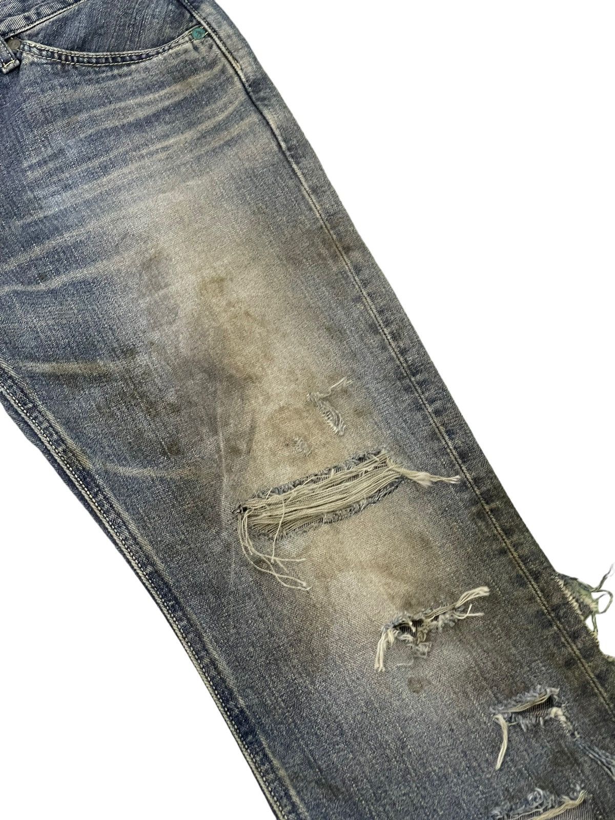 Lee Flare Jeans Lee Japan Dirty Distress Boot Cut 7🟦8 Size US 33 - 8 Thumbnail
