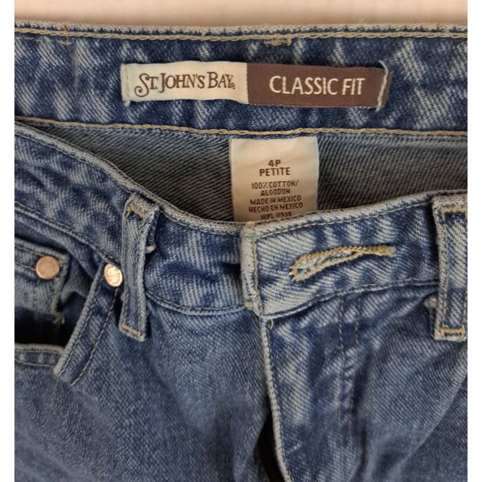 Vintage VINTAGE Woman size 4 Petite St Johns Bay Classic Fit Denim Blue Jeans Size 27" / US 4 / IT 40 - 2 Thumbnail