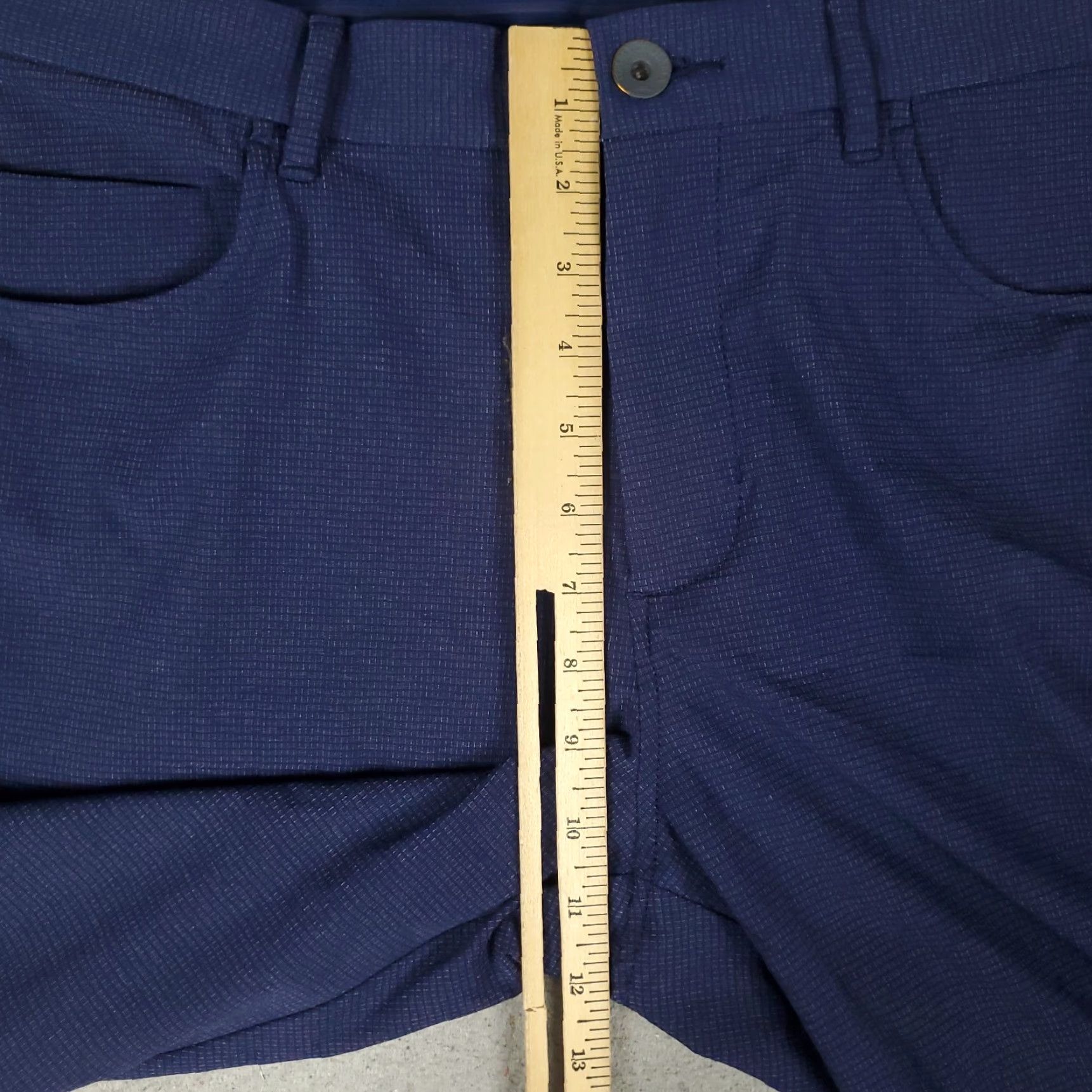 Tommy Bahama Tommy Bahama Pants Mens 35x30 Blue Nylon Stretch Flat Front Chino Trousers Size US 35 - 4 Thumbnail
