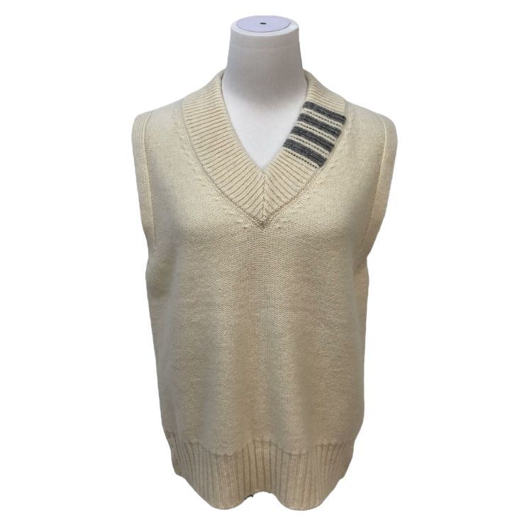 Thom Browne Thom Browne Striped V-Neck Knit Vest Size 2 Size US M / EU 48-50 / 2 - 1 Thumbnail