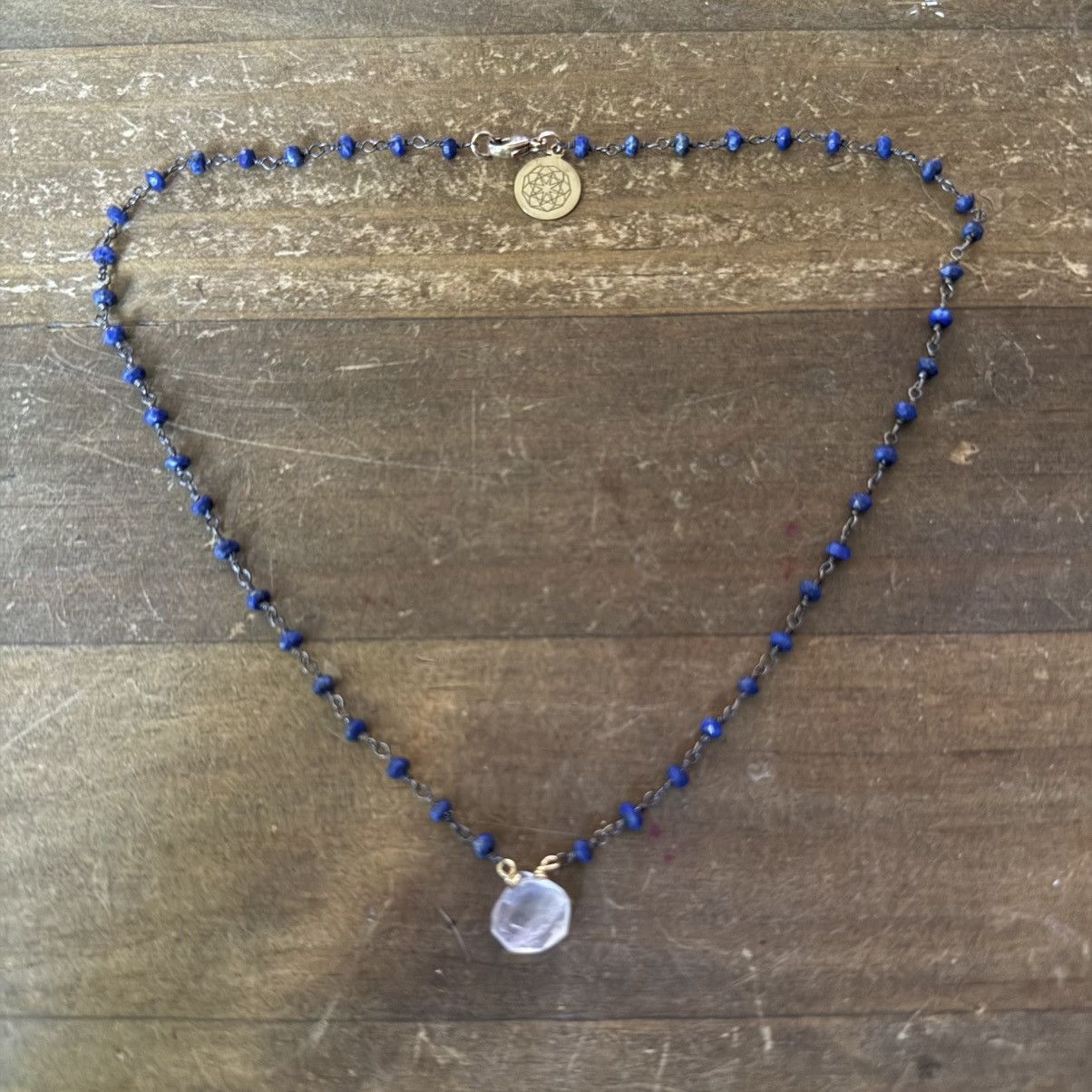 Other Dainty blue Lapis clear quartz crystal pendant necklace Size ONE SIZE - 3 Thumbnail