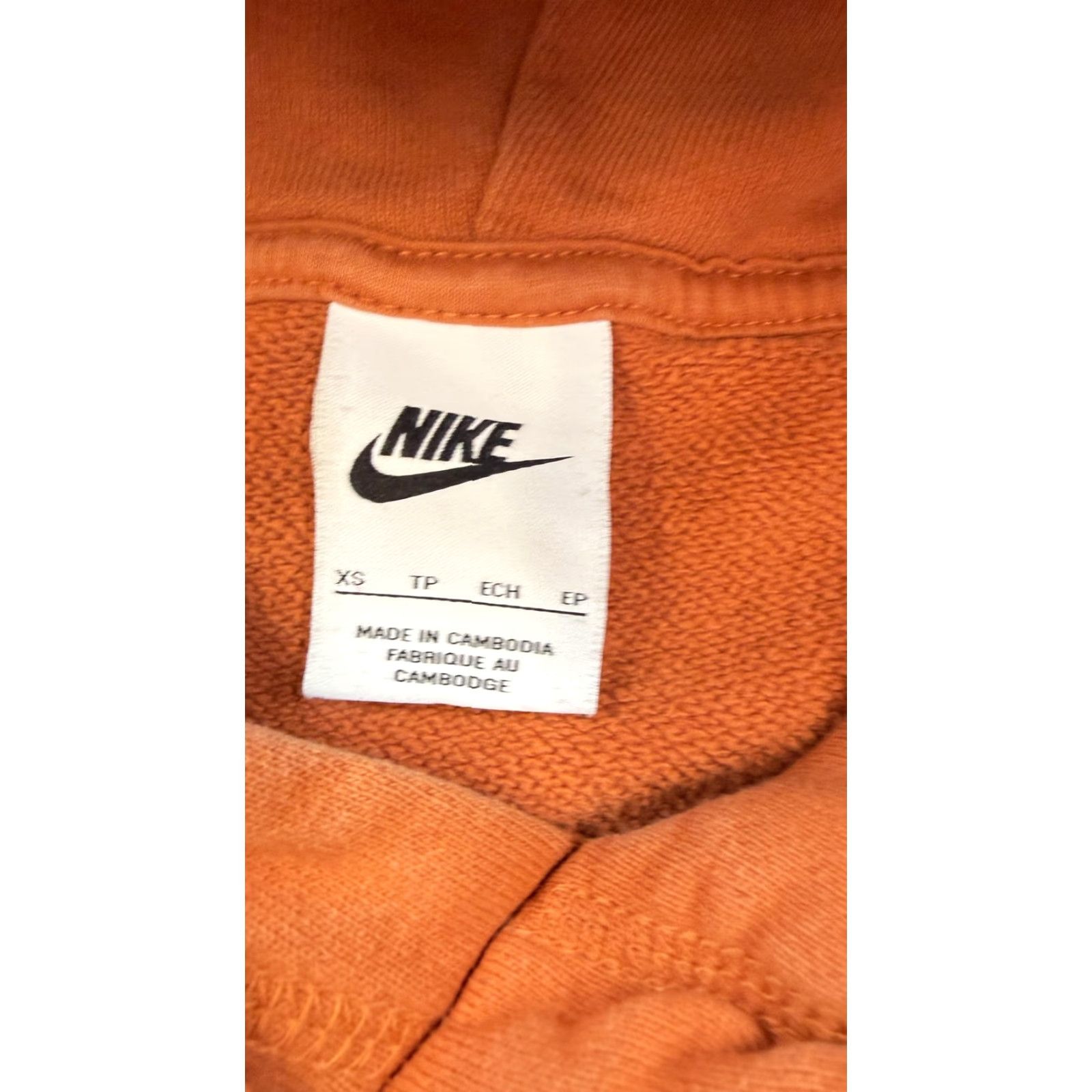 Nike Nike Hoodie Mens XS Orange Pullover Fleece Small Swoosh Logo Sweatshirt Size US XS / EU 42 / 0 - 5 Thumbnail