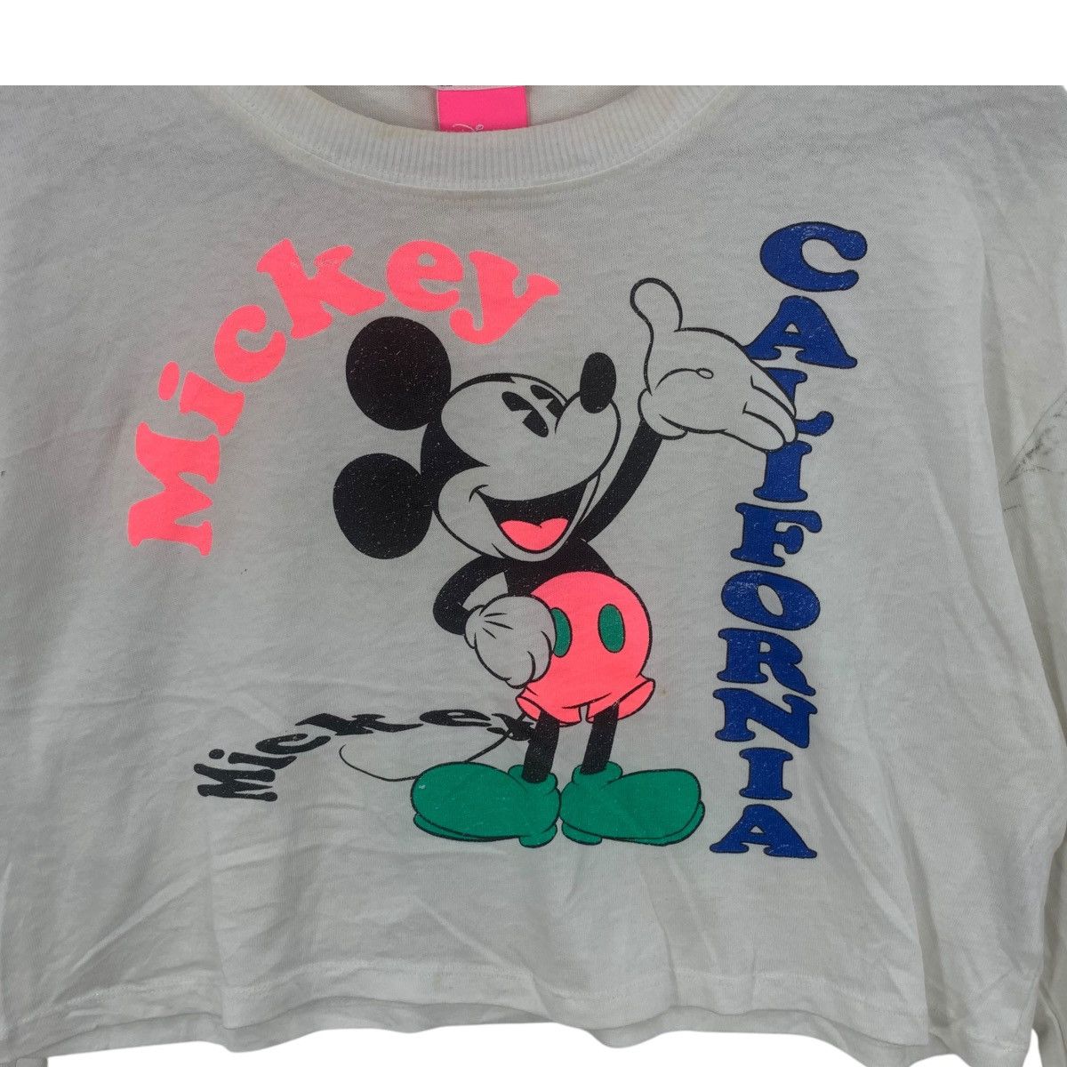 Zara ZARA x MICKEY MOUSE California Cropped Top Tee Shirt Size M / US 6-8 / IT 42-44 - 3 Thumbnail