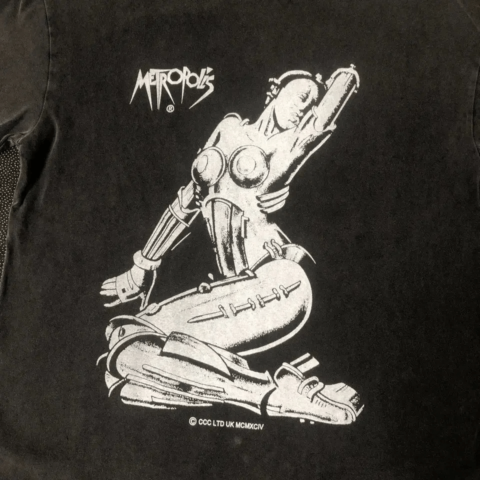Japanese Brand × Vintage Vintage MetroPolis Robot Printed Vintage T Shirt Size US XL / EU 56 / 4 - 4 Thumbnail