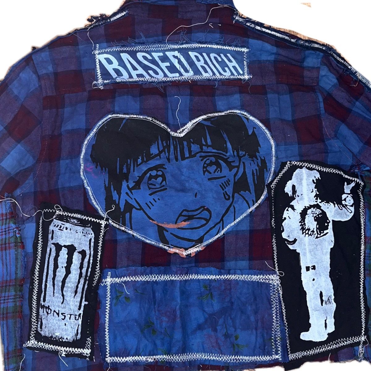 Other Basedbich custom flannel with patches size large men’s Size US L / EU 52-54 / 3 - 10 Thumbnail