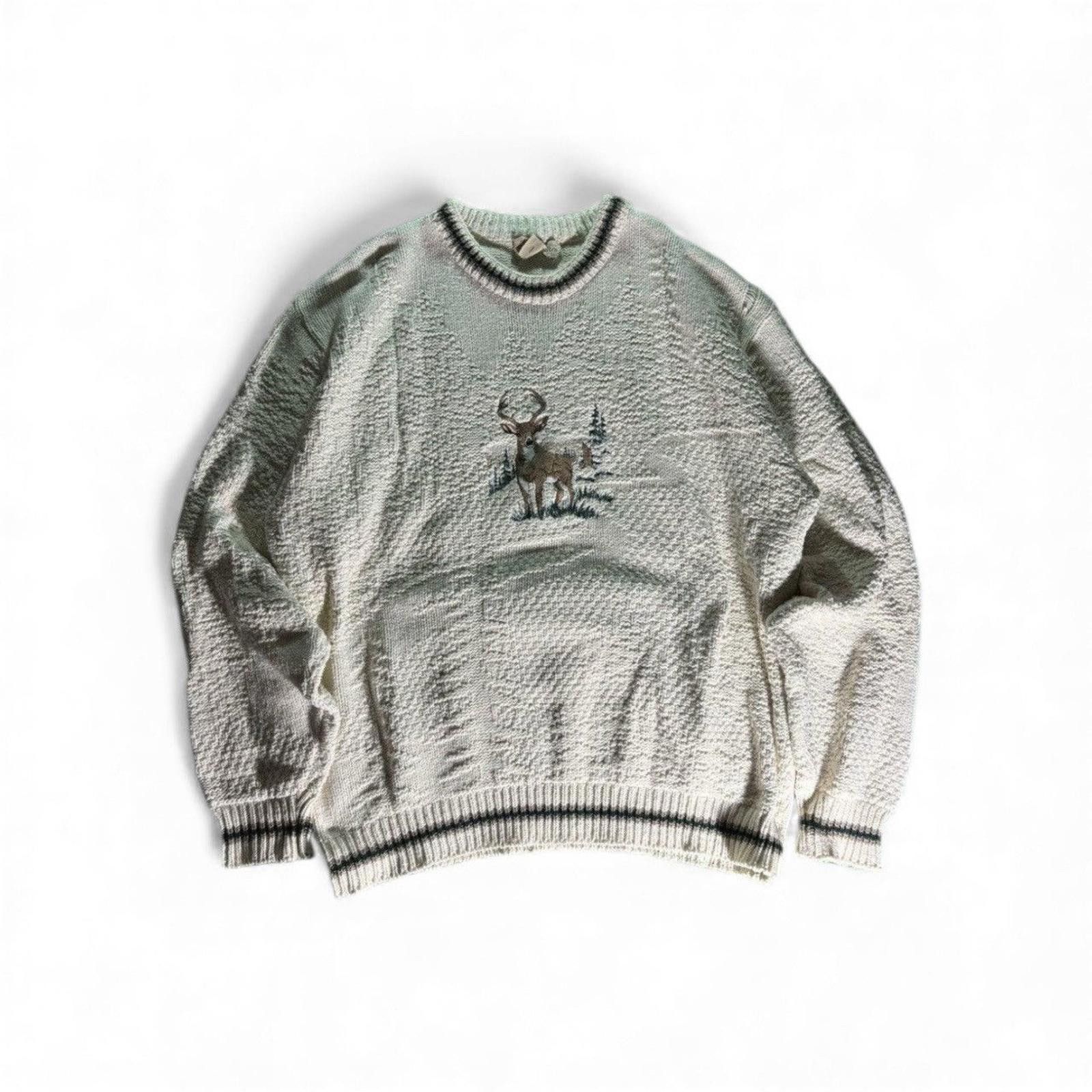 St. Johns Bay Vintage St. John’s Bay Deer Pullover Size US XL / EU 56 / 4 - 1 Thumbnail