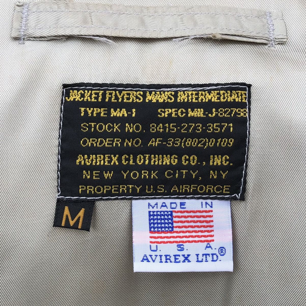 Avirex Vintage AVIREX USA Sun Faded Intermediate Ma1 Bomber Jacket Size US M / EU 48-50 / 2 - 15 Thumbnail