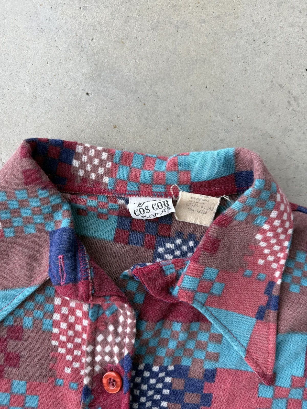Vintage Vintage 1970s Patchwork Print Long Sleeve Button Up Shirt Size US M / EU 48-50 / 2 - 5 Thumbnail