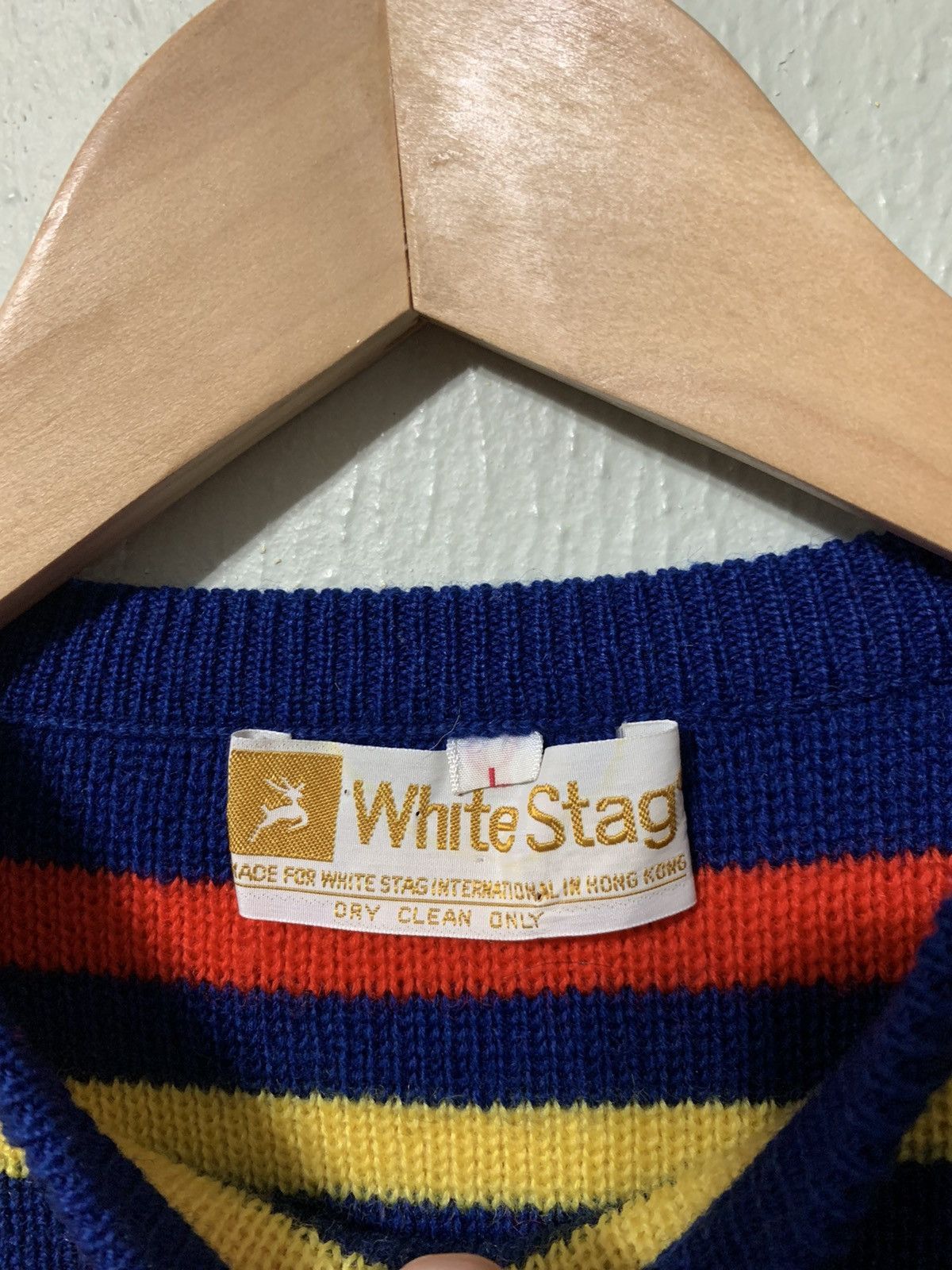 Vintage Vintage 1970s Blue Striped Knit Sweater Size US L / EU 52-54 / 3 - 1 Thumbnail