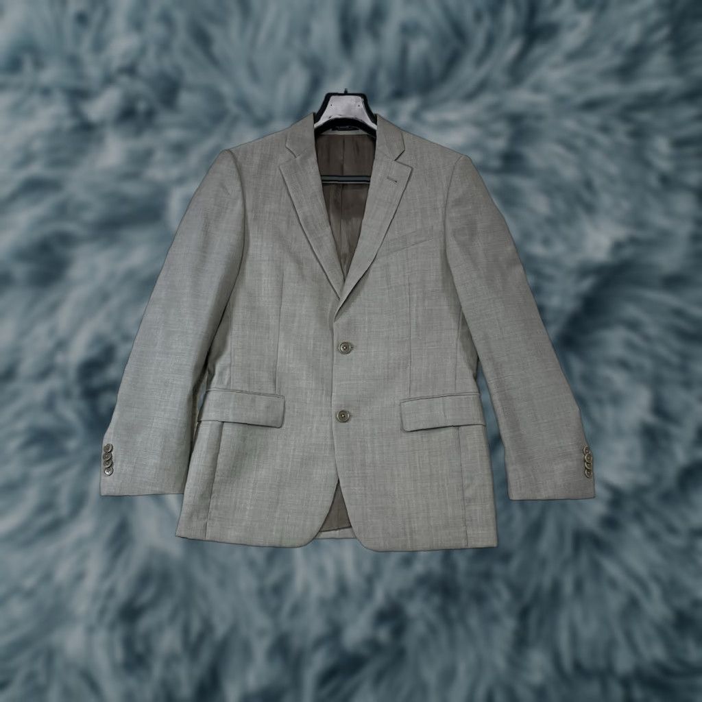 John Varvatos John Varvatos Blazer Men 36S Beige Wool Two-Button Single-Breasted Notch Lapel Jacket Coat Sport Coat Theme USA Shirt Size 36R - 1 Thumbnail