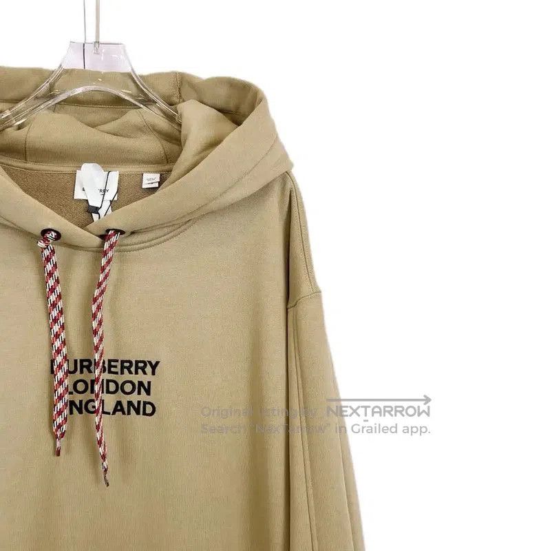 Burberry Burberry Beige Cotton Women's Cropped Hoodie. Size XL / US 12-14 / IT 48-50 - 4 Thumbnail