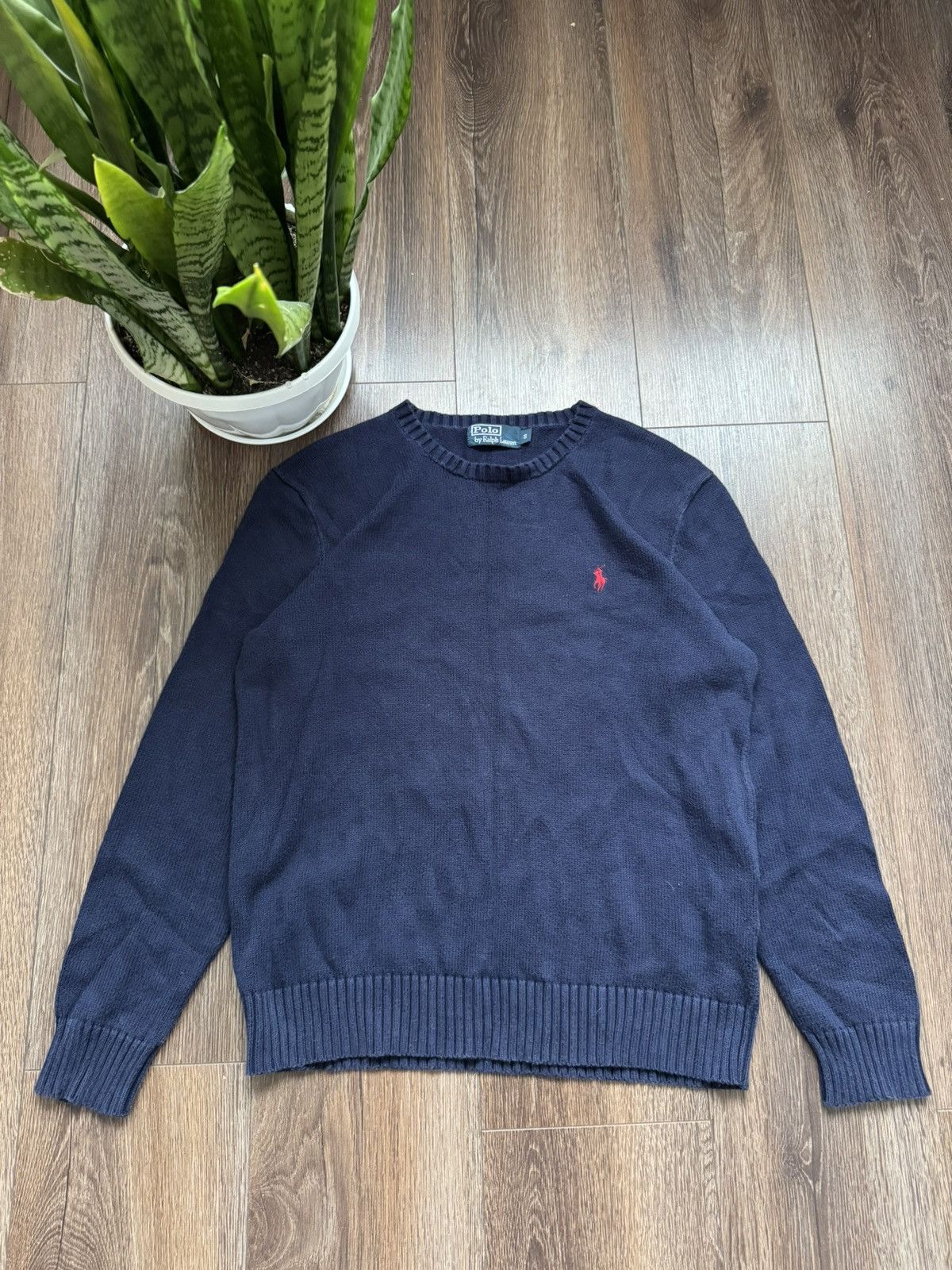 Polo Ralph Lauren Polo Ralph Lauren men’s Small knitted navy blue sweater Size US S / EU 44-46 / 1 - 1 Thumbnail