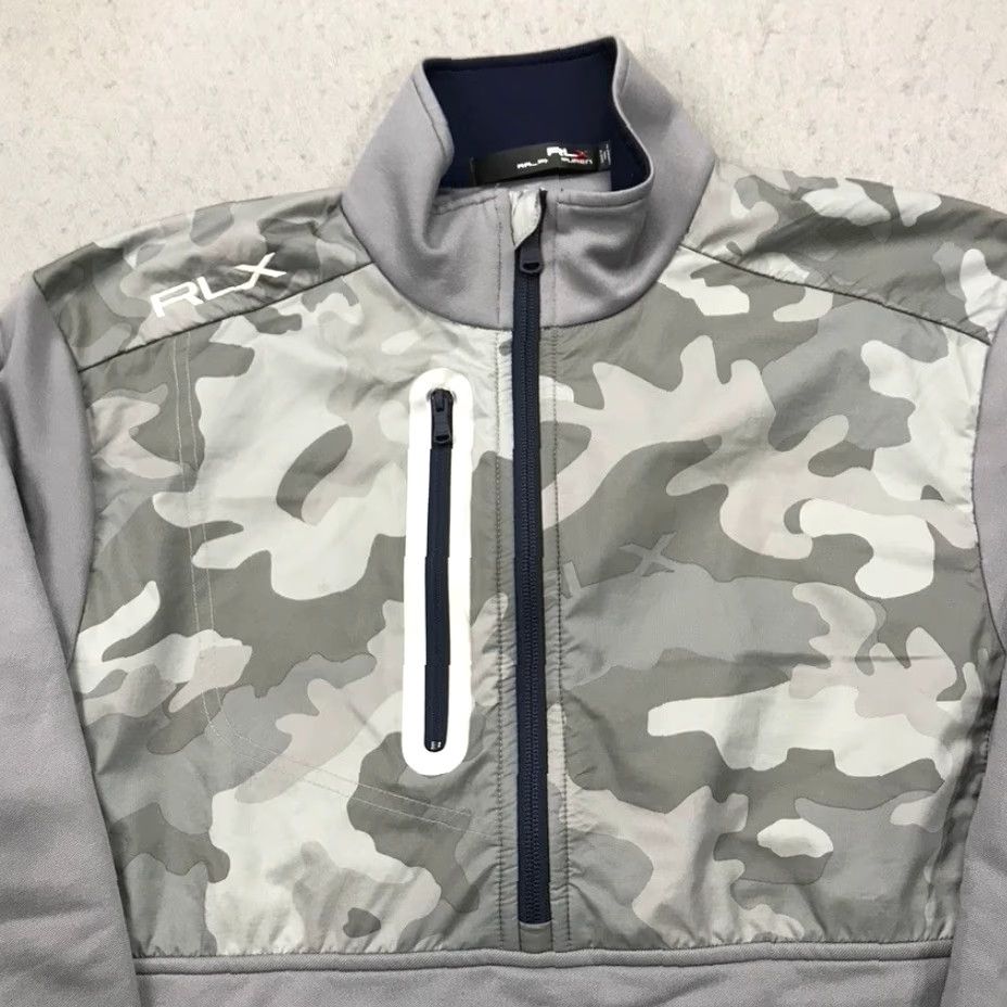 RLX Ralph Lauren RLX Ralph Lauren Golf Jacket Mens S Gray 1/4 Zip Camouflage Nylon Outdoor Activewear Size US S / EU 44-46 / 1 - 2 Thumbnail