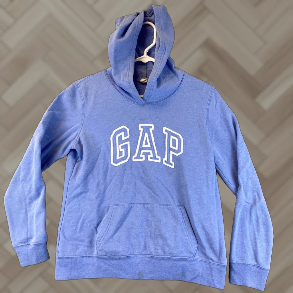 Gap VINTAGE? No — Gap Sweatshirt Hoodie Shirt Women M Blue Cotton Pullover Regular with Pockets 49-36 Size M / US 6-8 / IT 42-44 - 1 Thumbnail