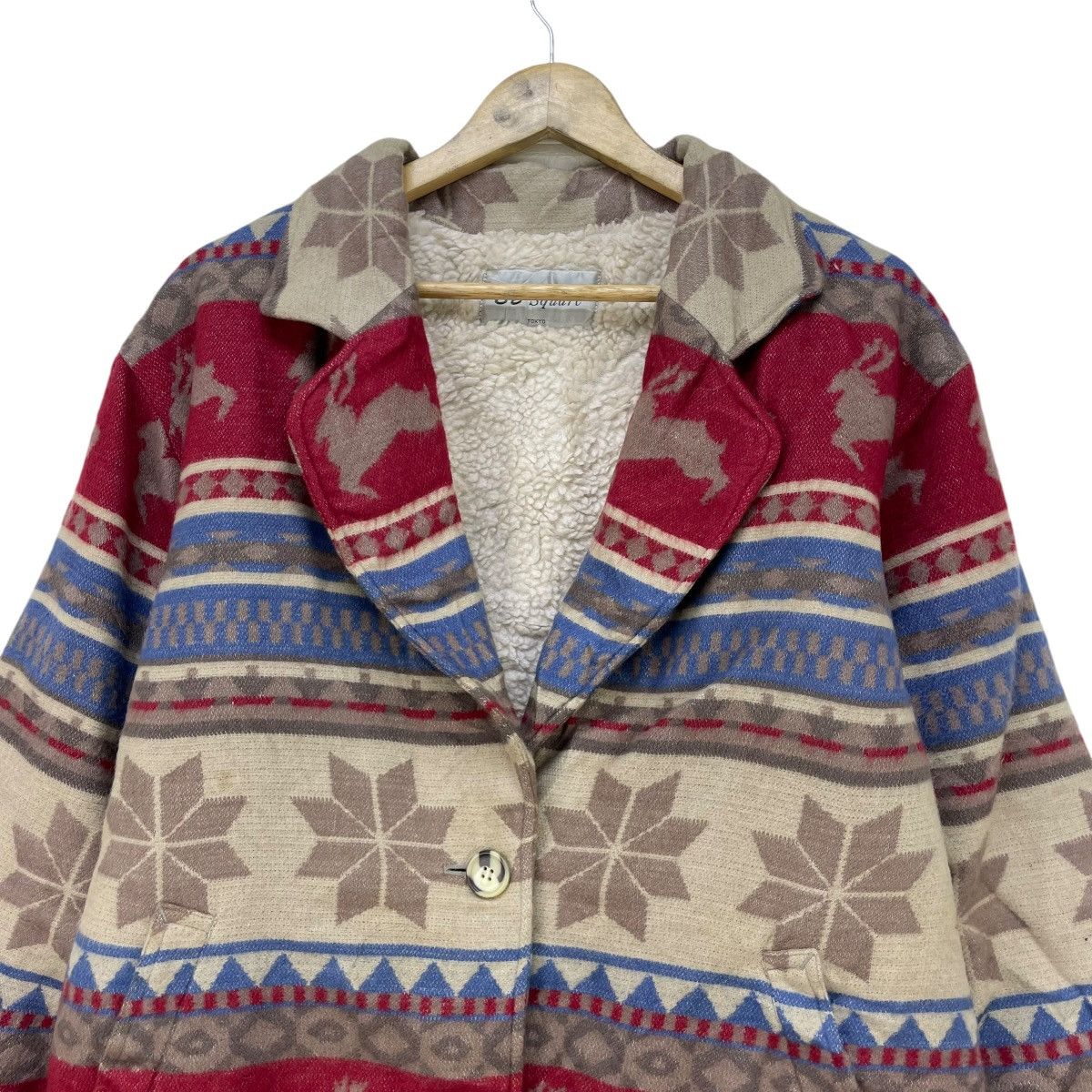 Native 💥Vintage Be Square Tokyo Native Shearling Warm Jacket Size M / US 6-8 / IT 42-44 - 4 Thumbnail