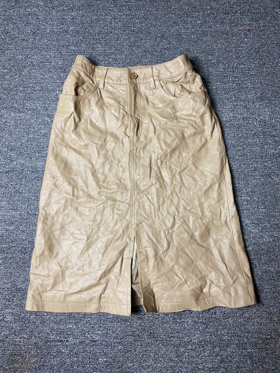 Japanese Brand A/T Brand Leather Maxi Skirt (151) Size 24" / US 00 / IT 34 - 1 Thumbnail