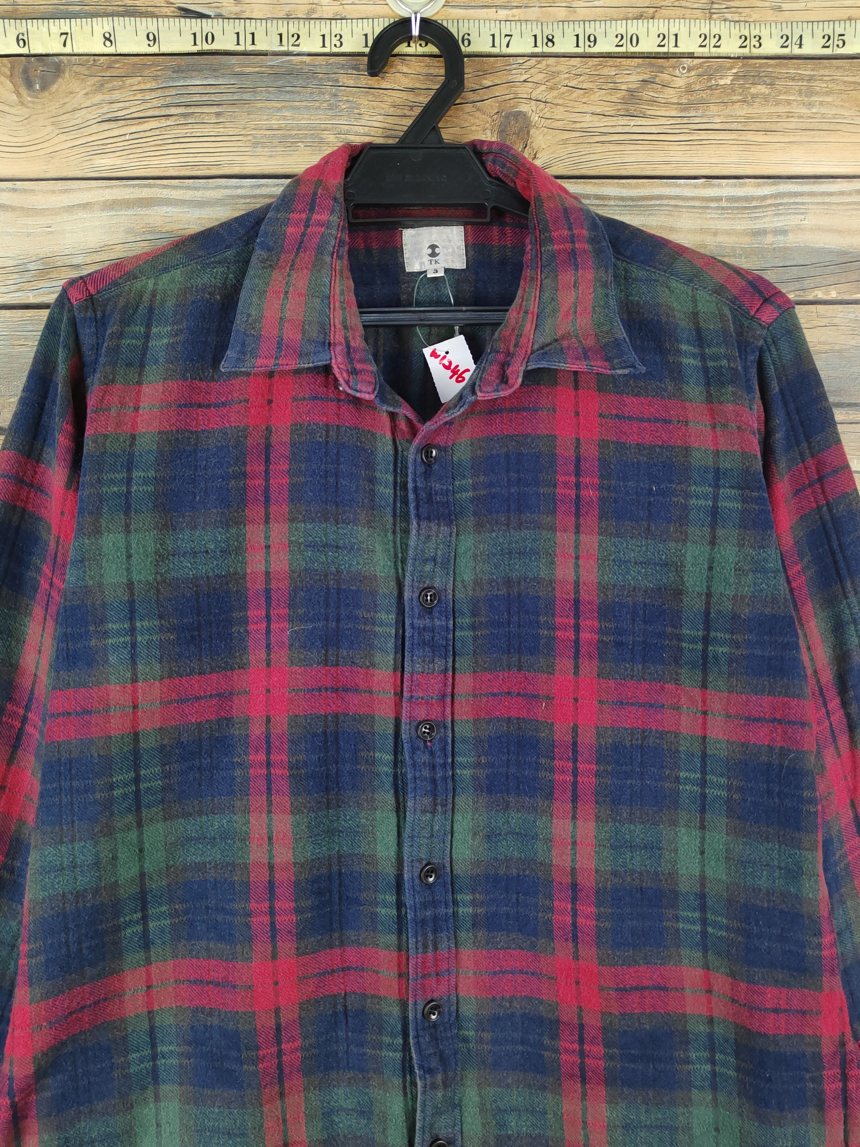Japanese Brand × Vintage TK Navy Red Button Ups #W46 Size US M / EU 48-50 / 2 - 2 Thumbnail